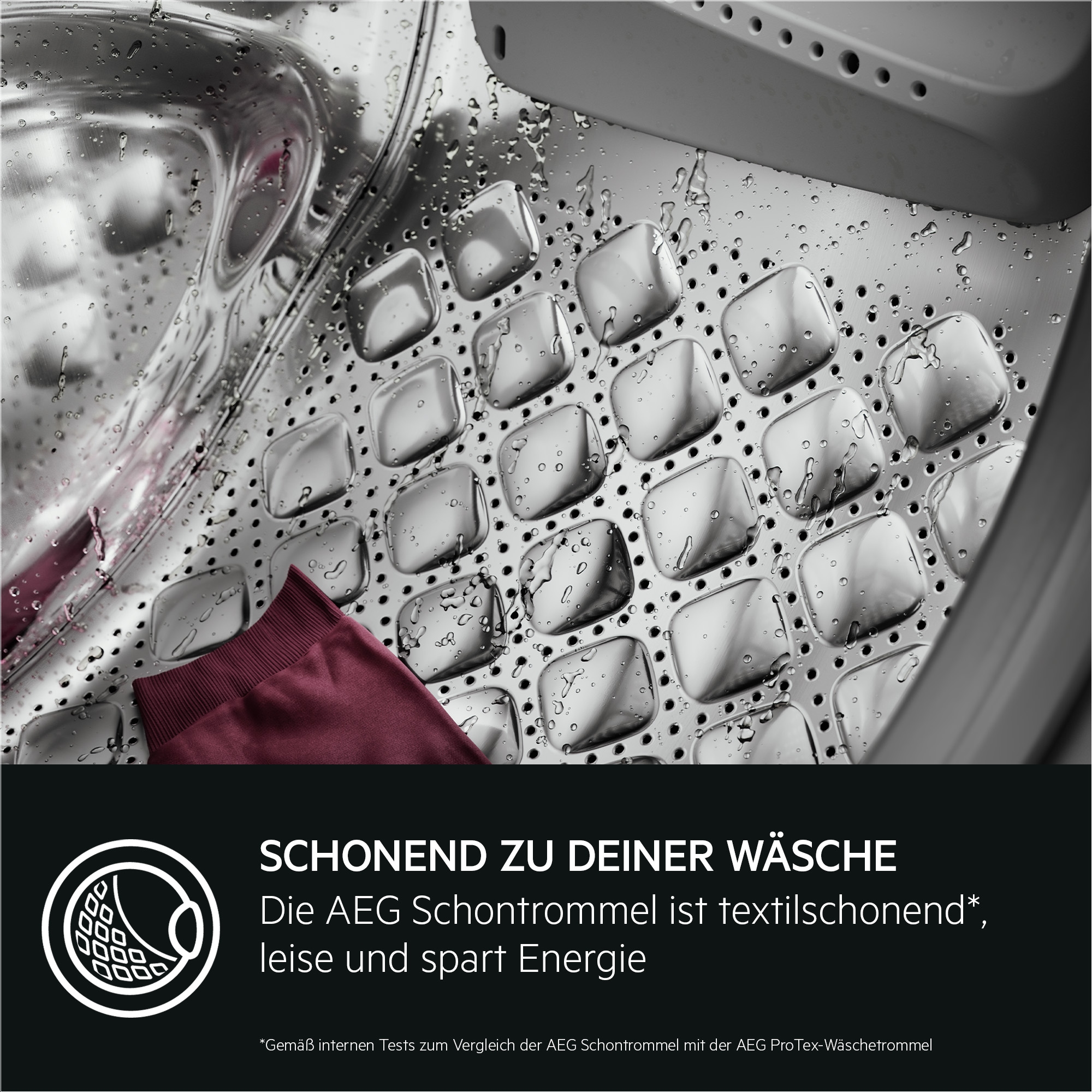 AEG Waschmaschine 7000 ProSteam® »LR7EA410FL 914501653« 10 kg 1400 U/min ProSteam®: Auffrischen mit Dampf statt Waschen und 96 % Wasser sparen