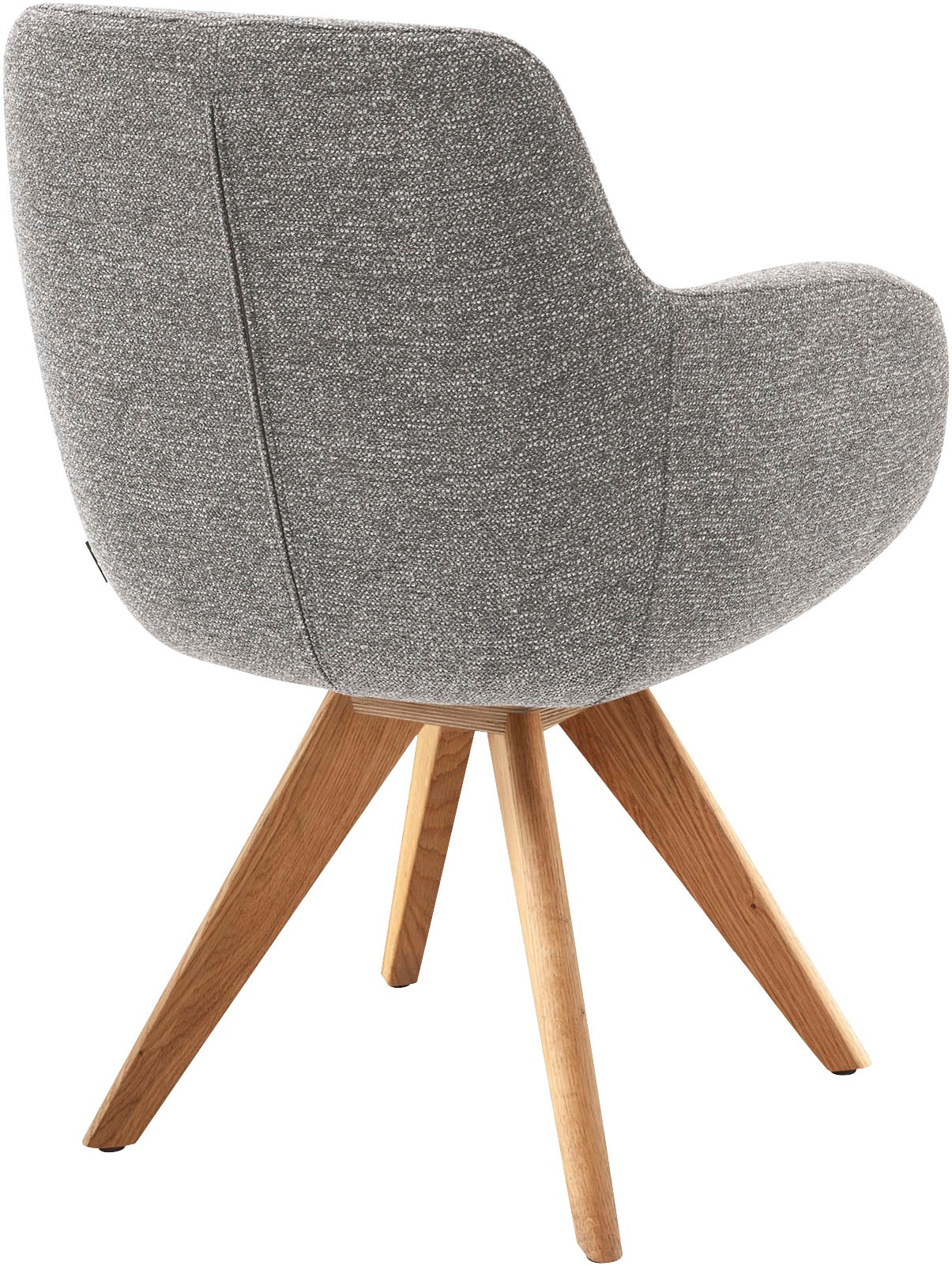 Musterring Esszimmerstuhl »Tavia«, (Set), 2 St., Chenille, Stativgestell Eiche Bianco, Drehfunktion optional, diverse Farben