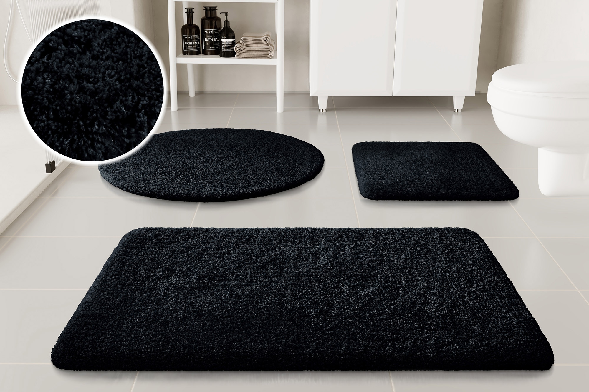 OTTO home Badematte »Kaarin« Höhe 30 mm rutschhemmend beschichtet schnell trocknend Badteppich, getuftet, flauschig, hochflor, große Farbauswahl