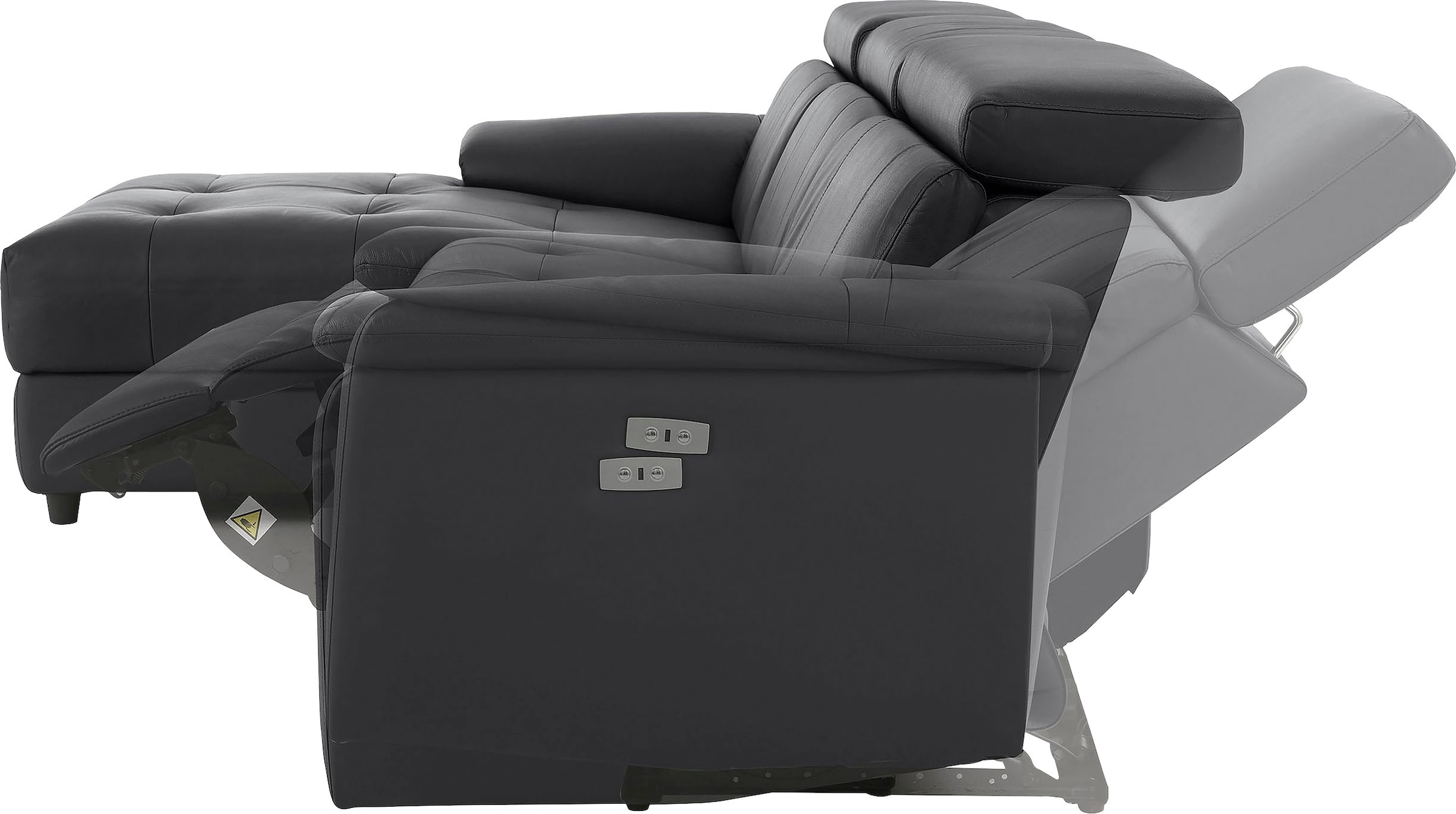 Home affaire Ecksofa »Binado, L-Form,«, mit manueller oder elektrischer Relaxfunktion mit USB-Anschluss