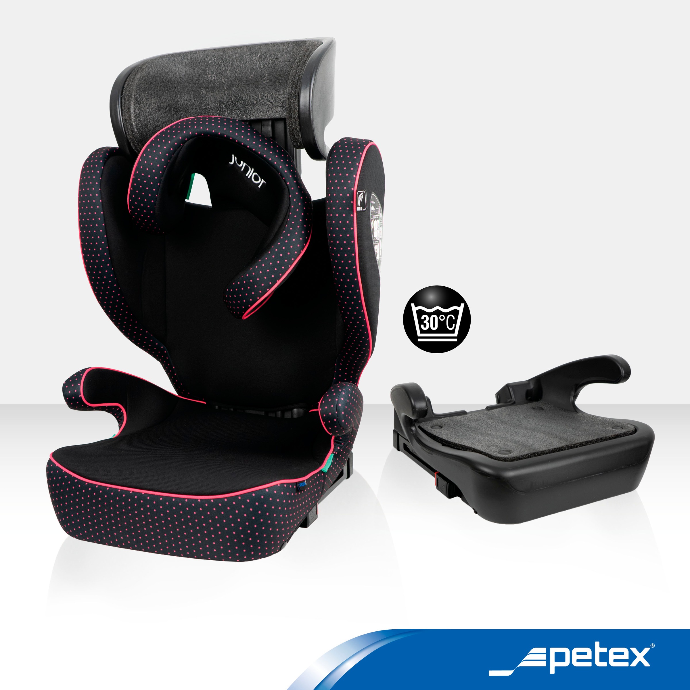 Petex Autokindersitz »Basic Plus, mit Isofix«, ISOFIX-Befestigung oder mit 3-Punkt-Gurt des PKW