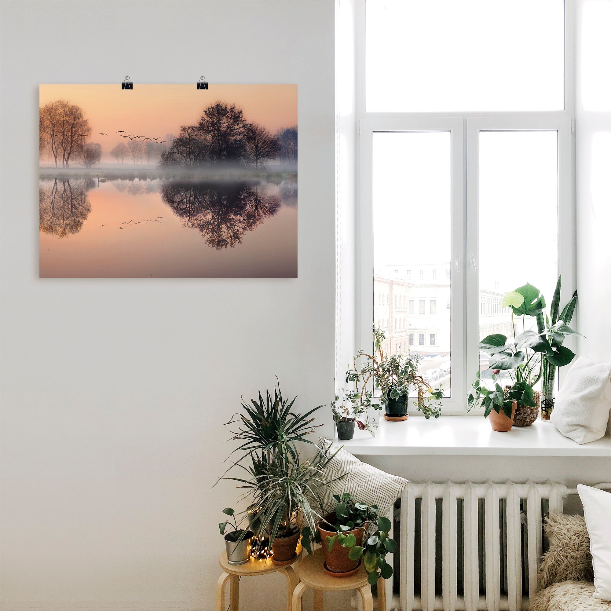 Artland Wandbild »Früh morgens am See....«, Gewässer, (1 St.), als Leinwandbild, Poster, Wandaufkleber in verschied. Größen