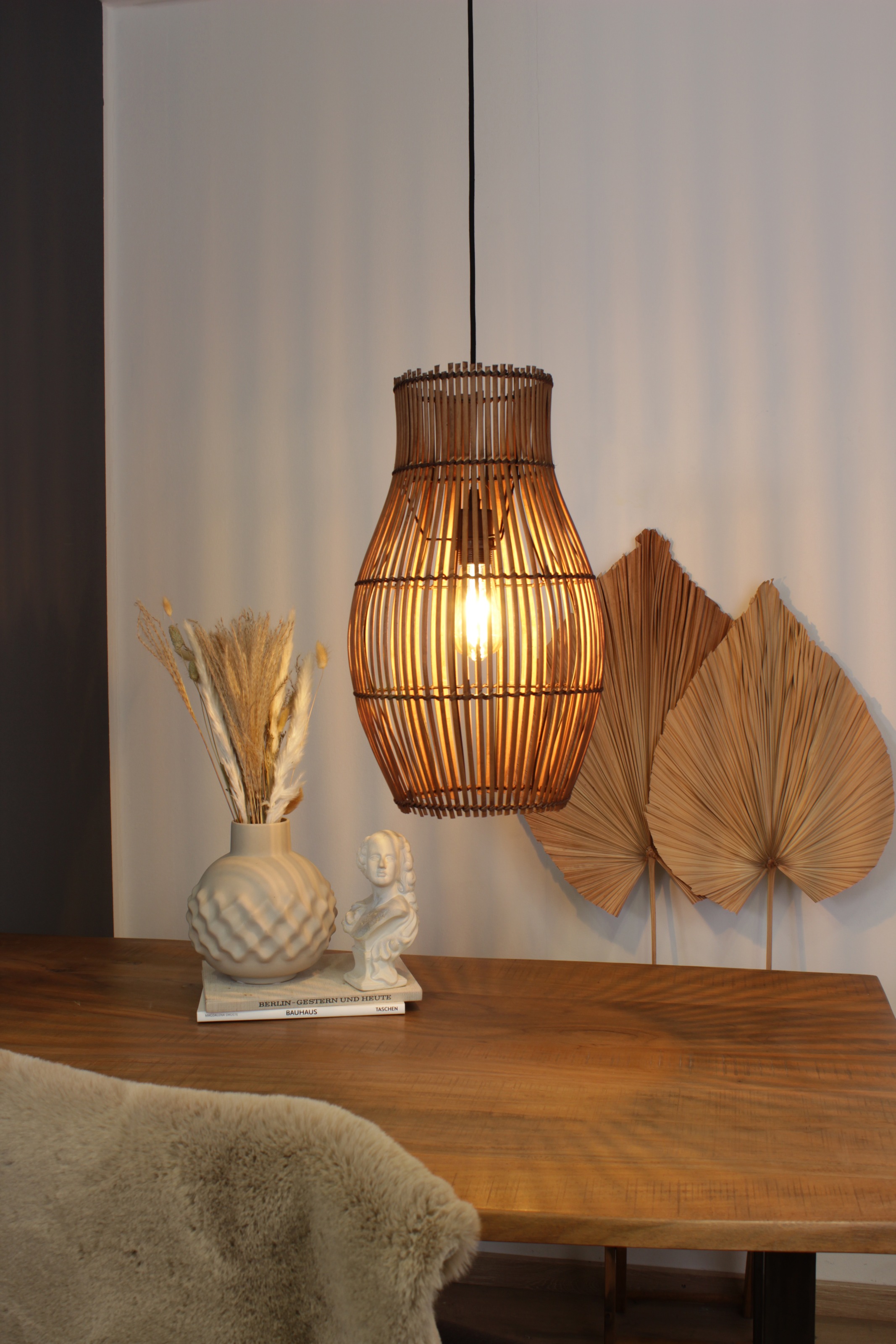 ECO-LIGHT Pendelleuchte »Bamboo«, 1 flammig, Leuchtmittel E27   ohne Leucht günstig online kaufen