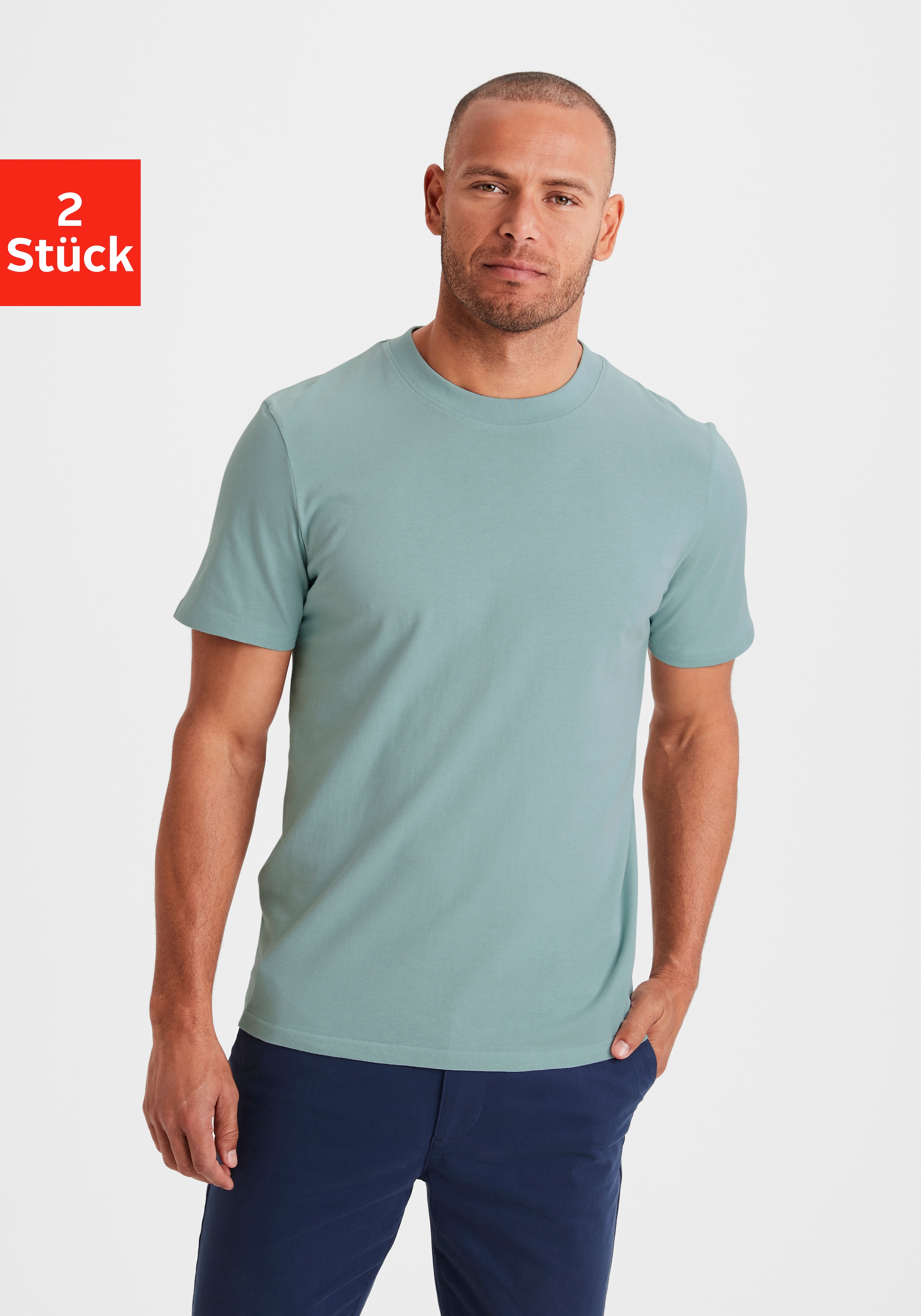 KangaROOS T-Shirt, in (2er-Pack), Must-Have ein online klassischer Form bei