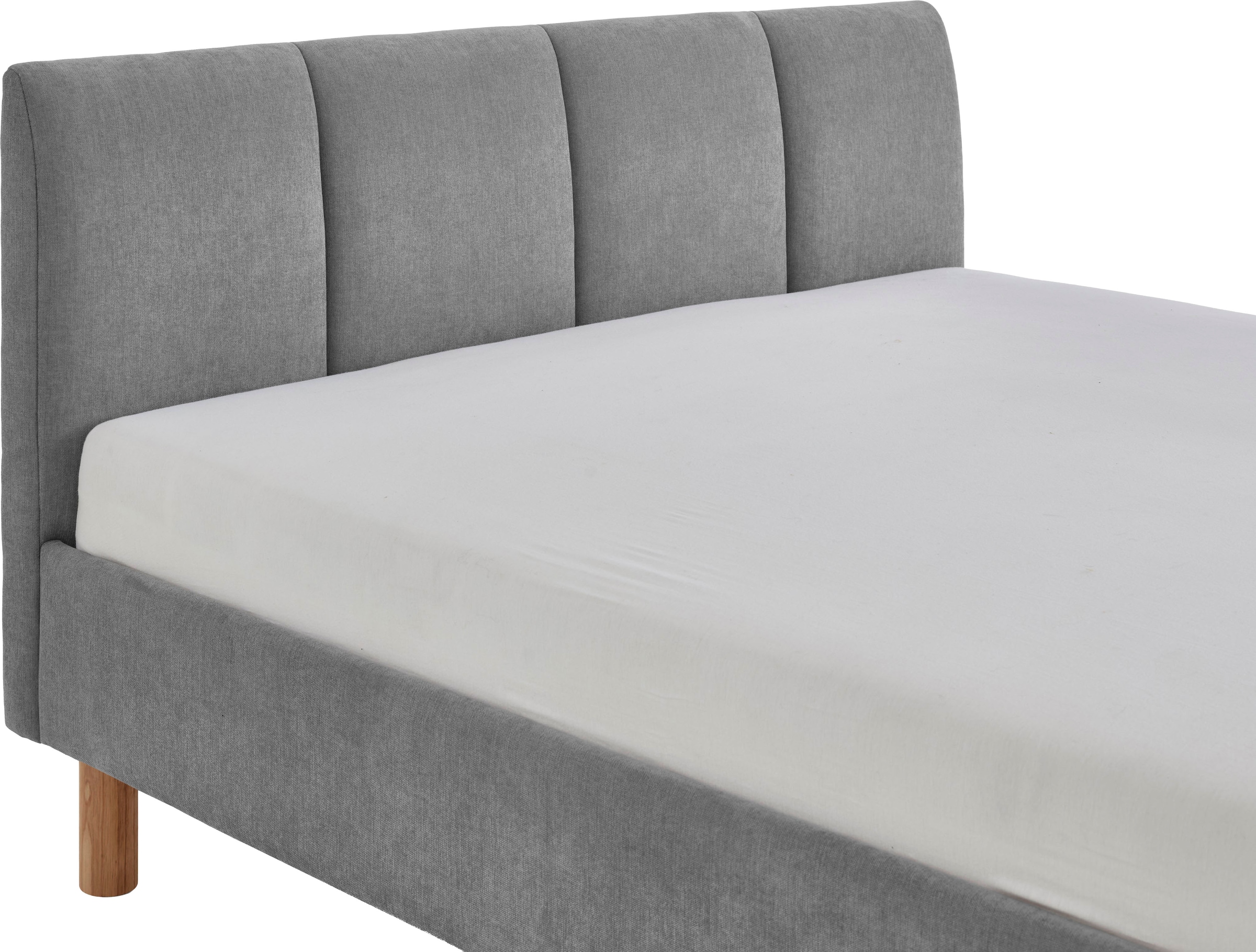 meise.möbel Polsterbett »Joker, in verschiedenen Breiten und Farben erhältlich« wahlweise mit schwarzem oder eichefarbigem Holzfuß