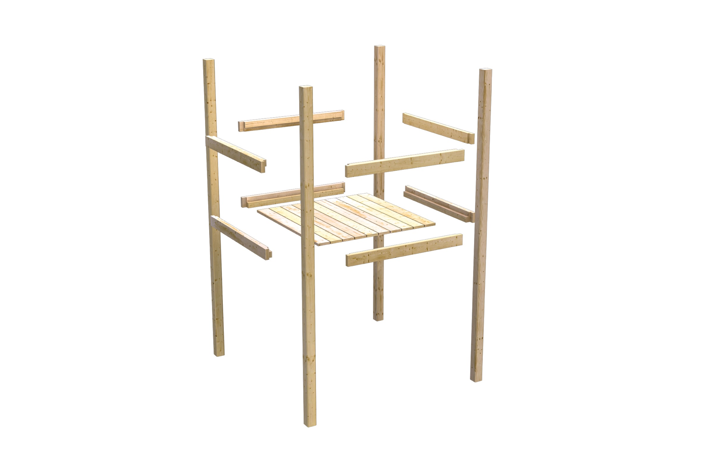 Karibu Gartenhaus »"Østen 2"«, pulverbeschichtetes Trapezblech, Rahmen aus verzinktem Vierkantrohr