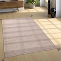 Paco Home Teppich »Kilim 210«, rechteckig, 12 mm Höhe, Handgwebt, Flachgewebe, reine Baumwolle, handgewebt, Uni Farben