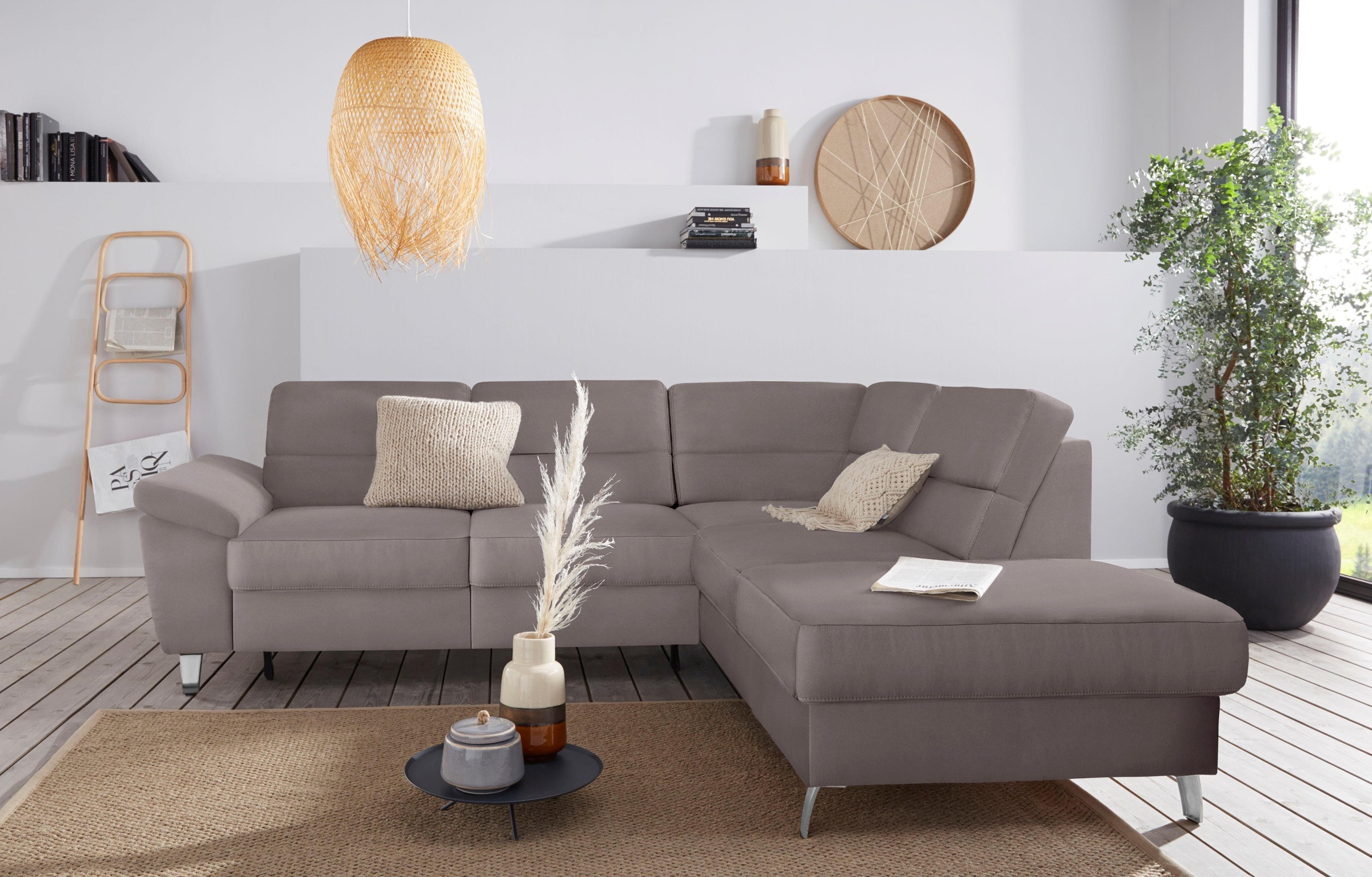 sit&more Ecksofa "Sorano L-Form", wahlweise mit Bettfunktion und Bettkasten günstig online kaufen