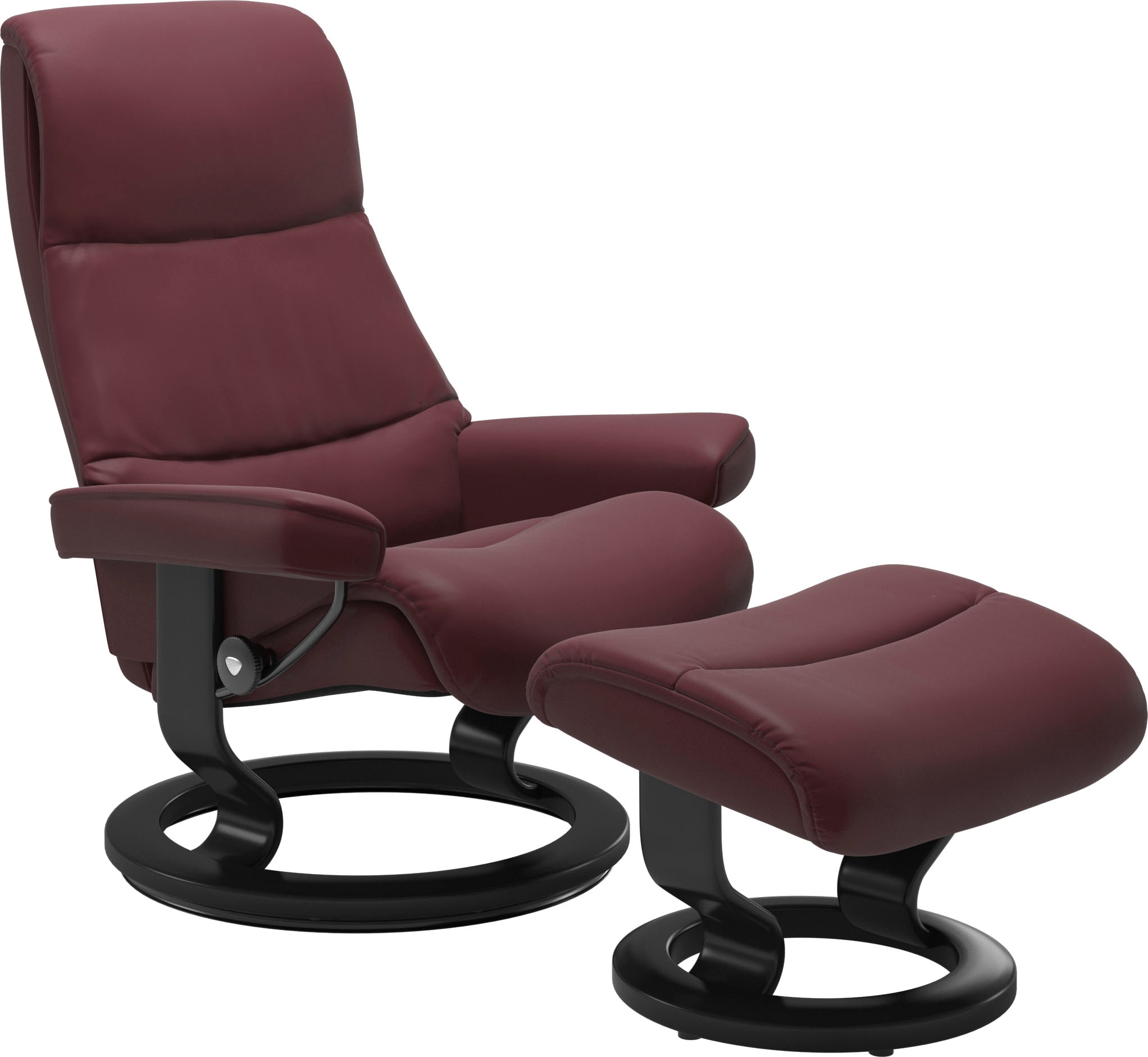 mit Relaxsessel Schwarz Stressless® Classic Base, mit Relaxsessel »View«, Raten M,Gestell Größe auf (Set, Hocker), kaufen