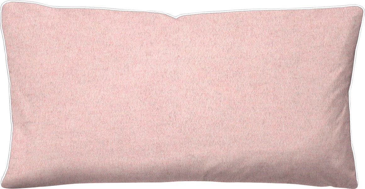 Biberna Kissenbezug »Hermal Flanell mit Reißverschluss, Melange-Optik, Wendekissenbezug«, (1 St.), Feinflanell, Made in Germany zertifiziert, kuschelig weich, mit Paspel