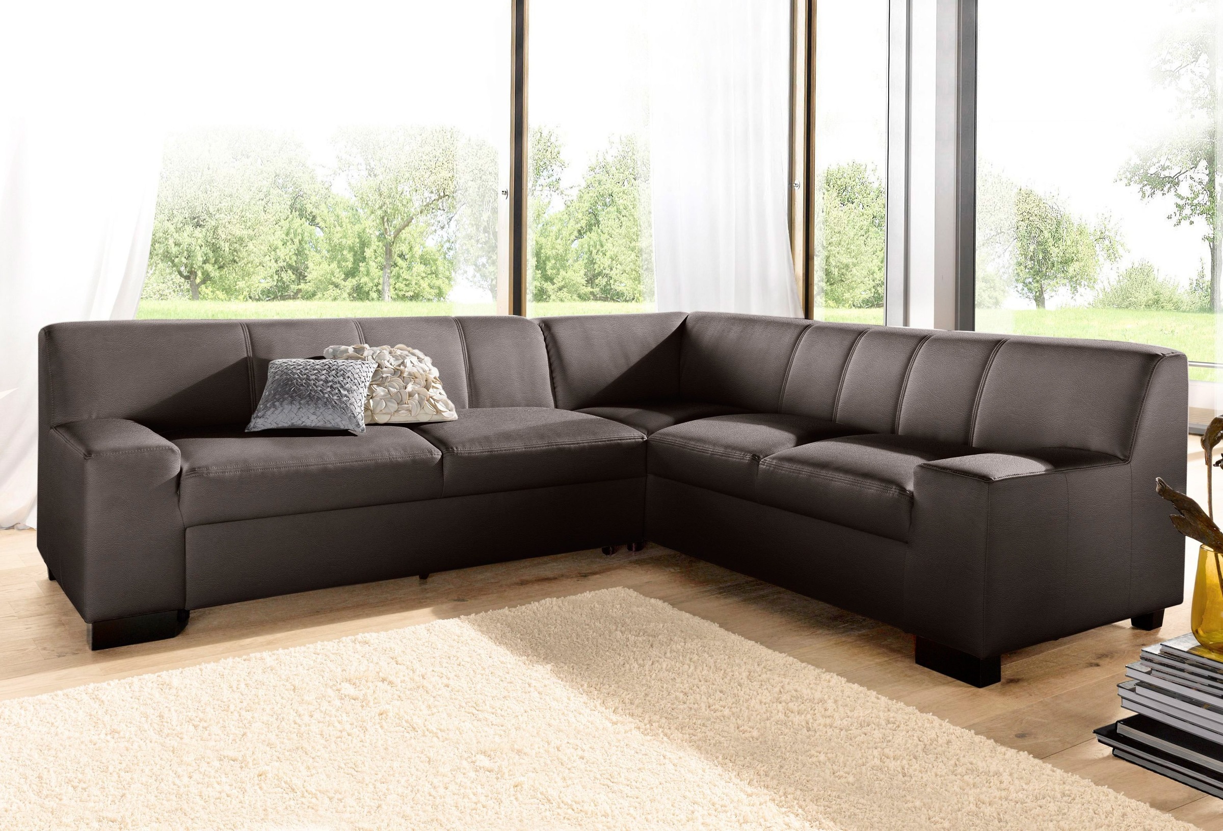 DOMO collection Ecksofa »Norma, moderne Armlehnen, zeitlos und elegant, Bre günstig online kaufen