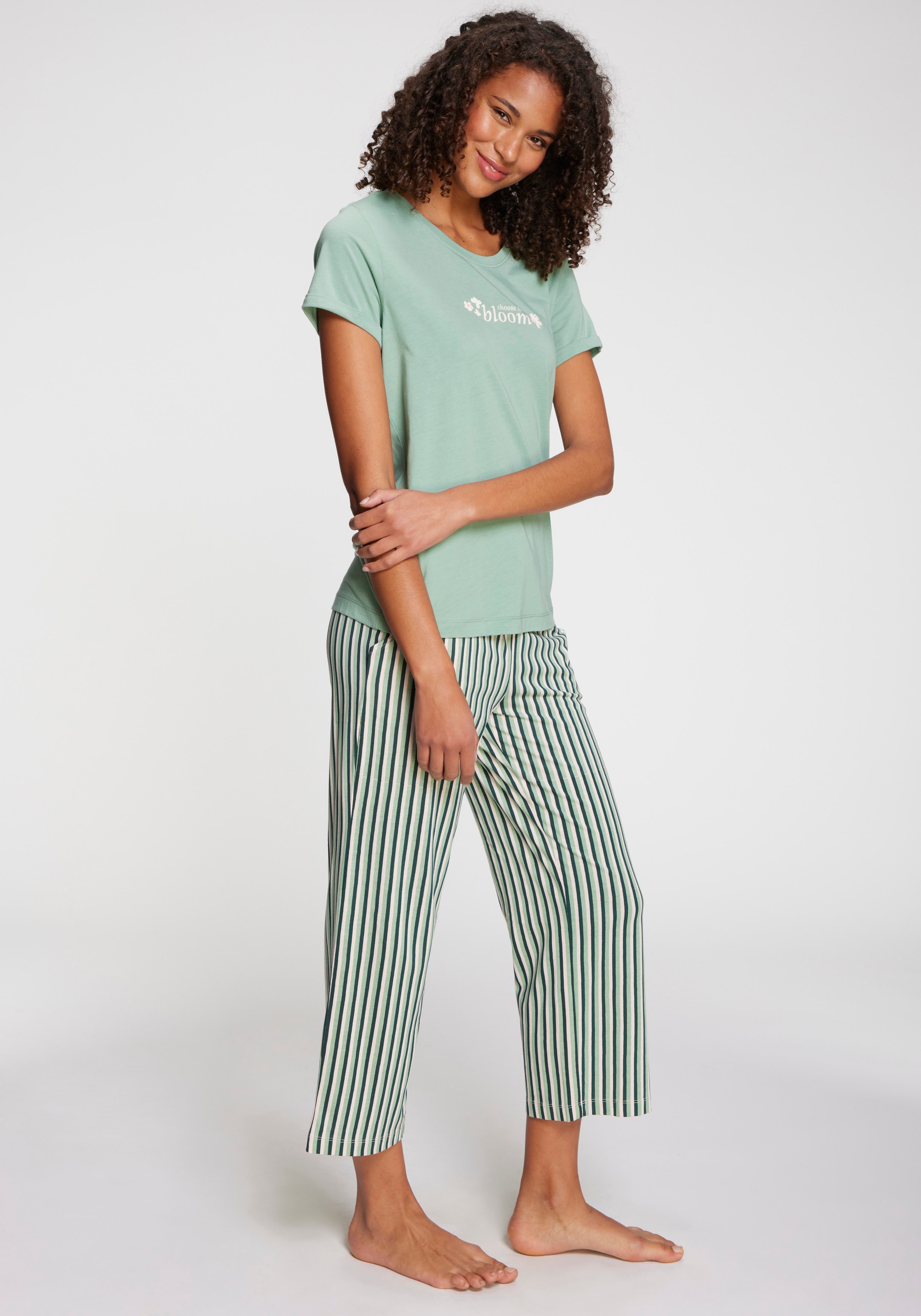 s.Oliver Pyjamaoberteil, Mit kleinem Frontprint