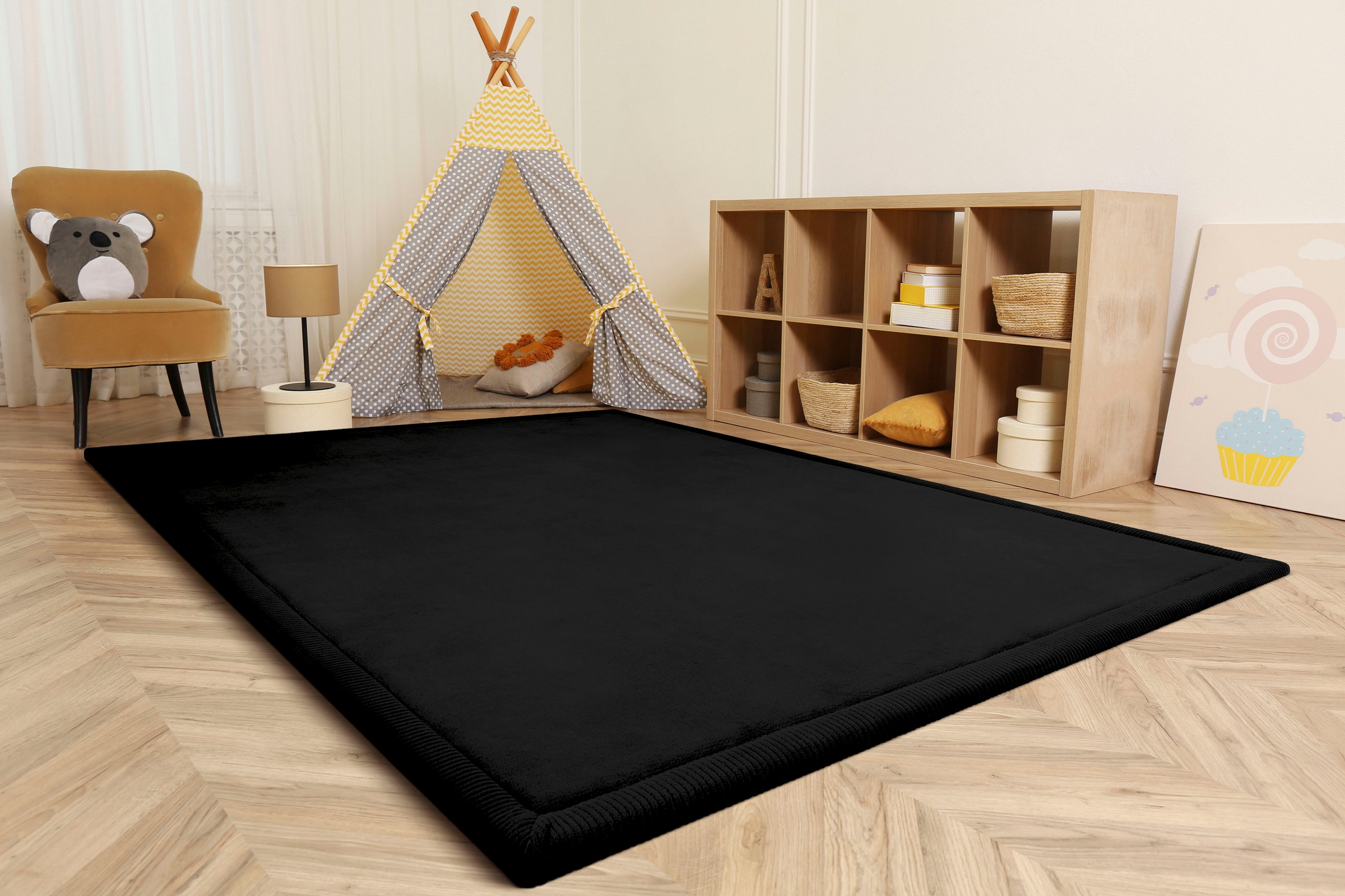 Paco Home Teppich »Tatami 475«, rechteckig, 24 mm Höhe, Kurzflor, Uni-Farbe günstig online kaufen