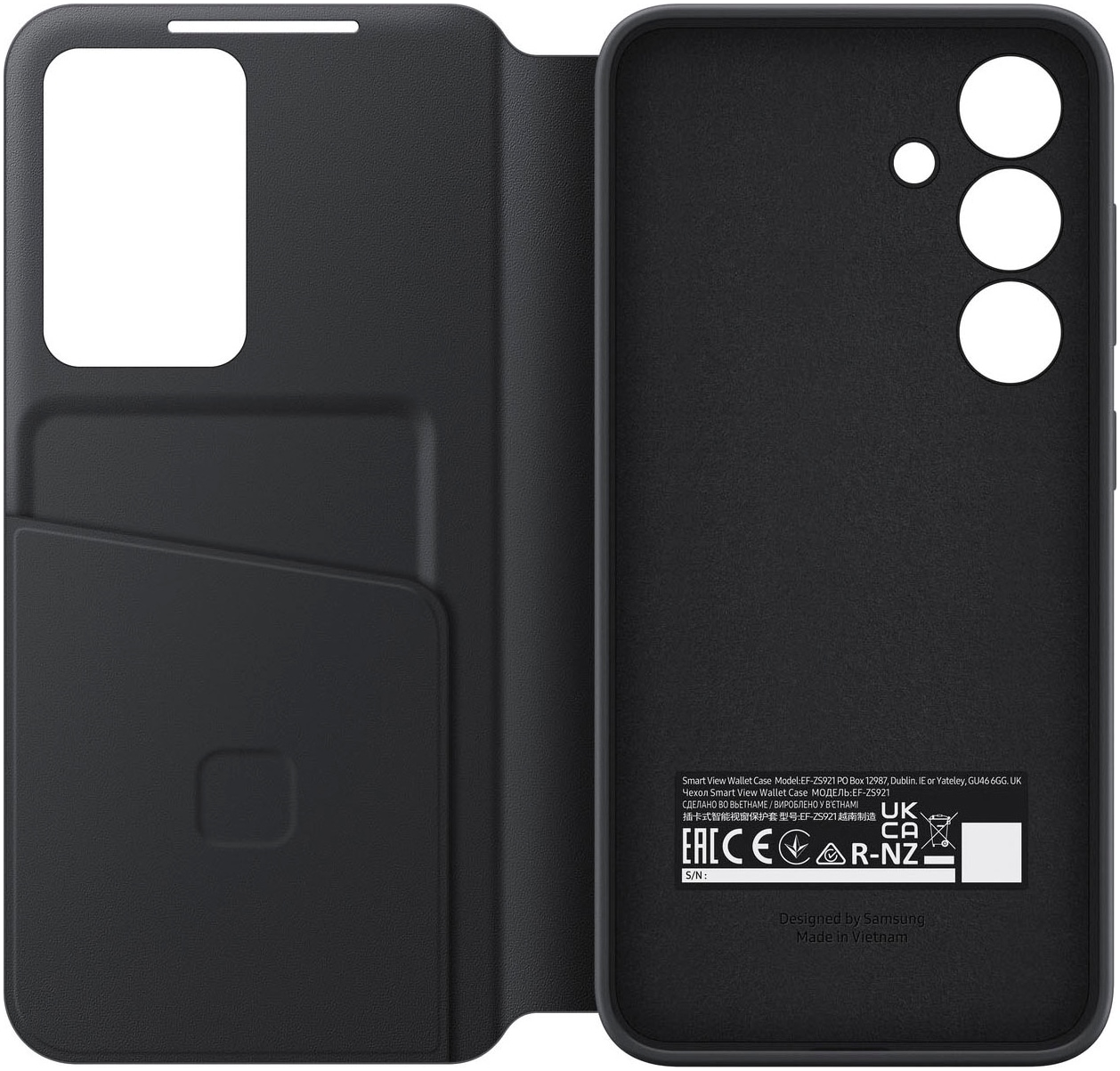 Samsung Handyhülle »Smart View Wallet Case für Samsung Galaxy S24«, Schutz, griffig und stylisch