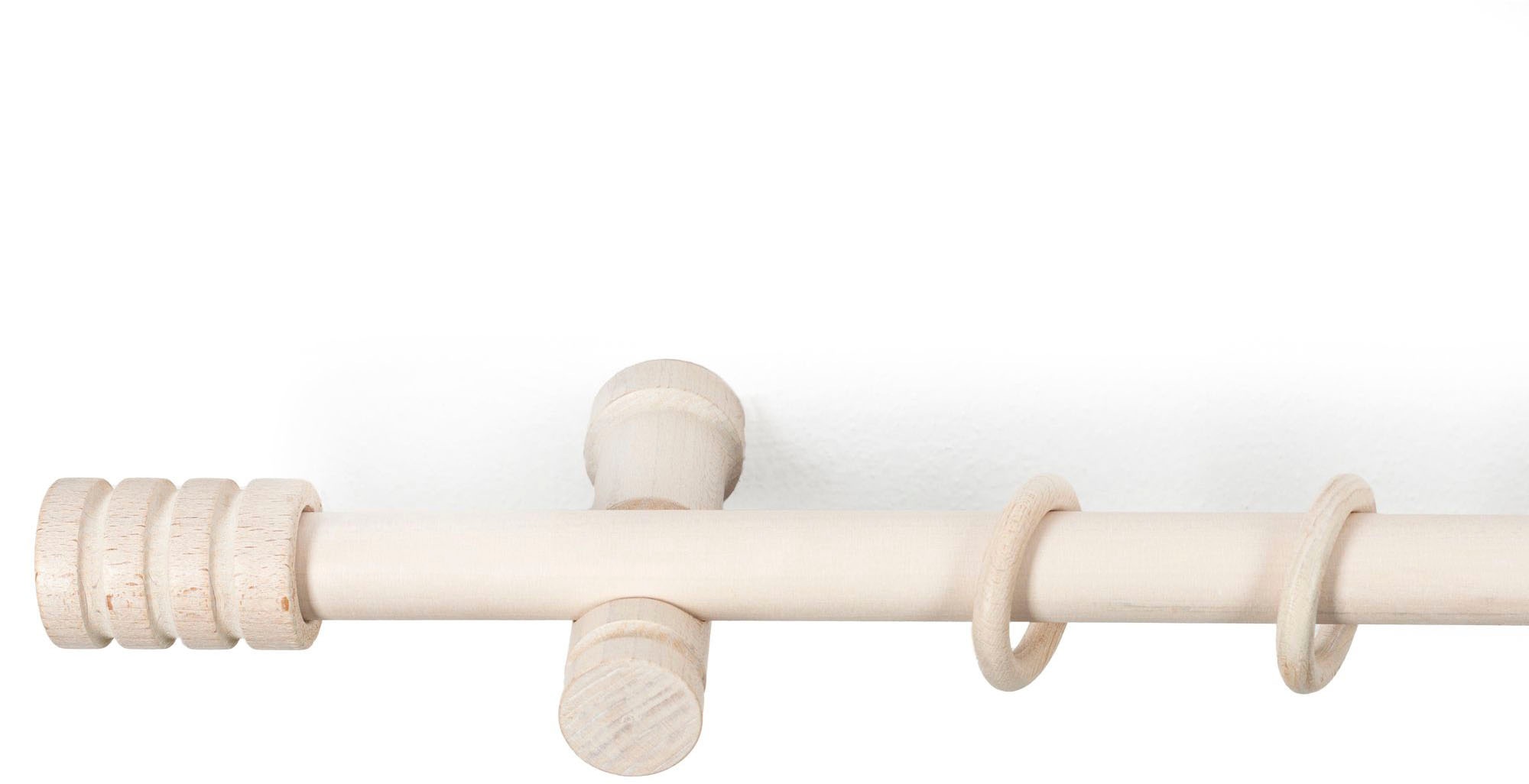 SN DECO GROUP Gardinenstange »Pisa«, 1 läufig-läufig, Fixmaß, 28 mm, Holz, verschiedene Längen und Farben, Komplettset
