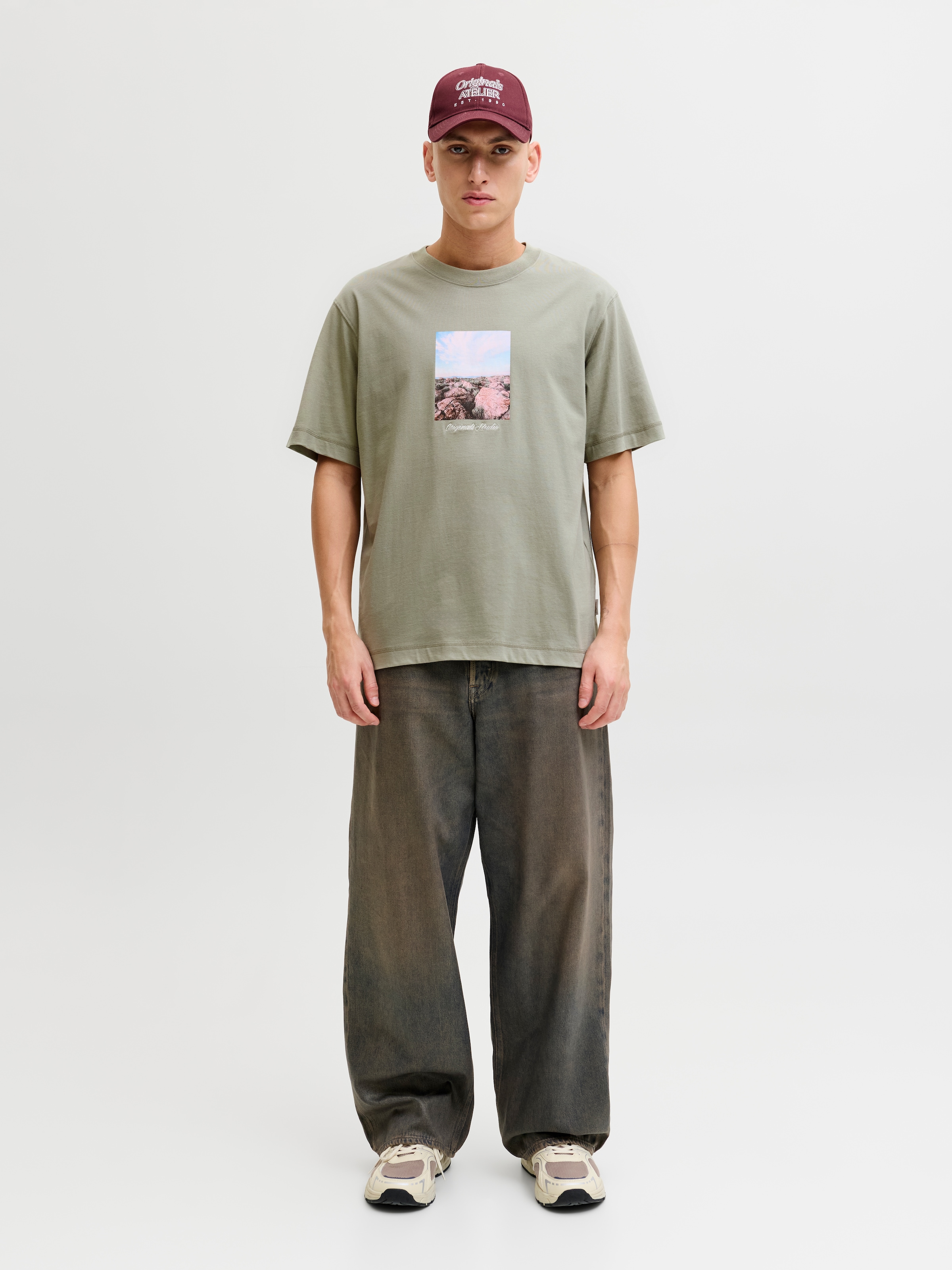 Jack & Jones T-Shirt »JORNORREBRO PHOTO TEE SS CREW NECK« Baumwolle, relaxed fit