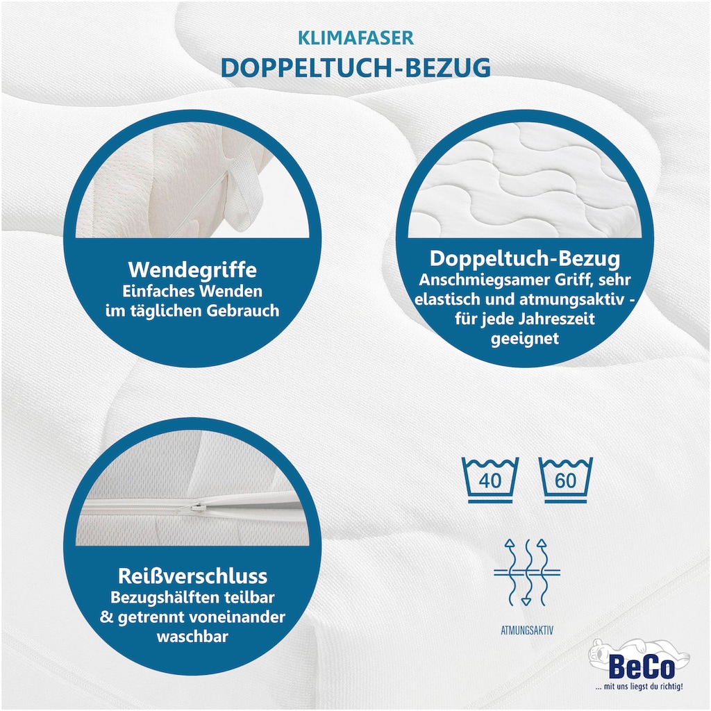 Beco Komfortschaummatratze »KS Luxus«, 27 cm hoch, Raumgewicht: 30 kg/m³, (1 St.), Wähle aus einem Polyester- oder einem natürlichen Baumwollbezug!