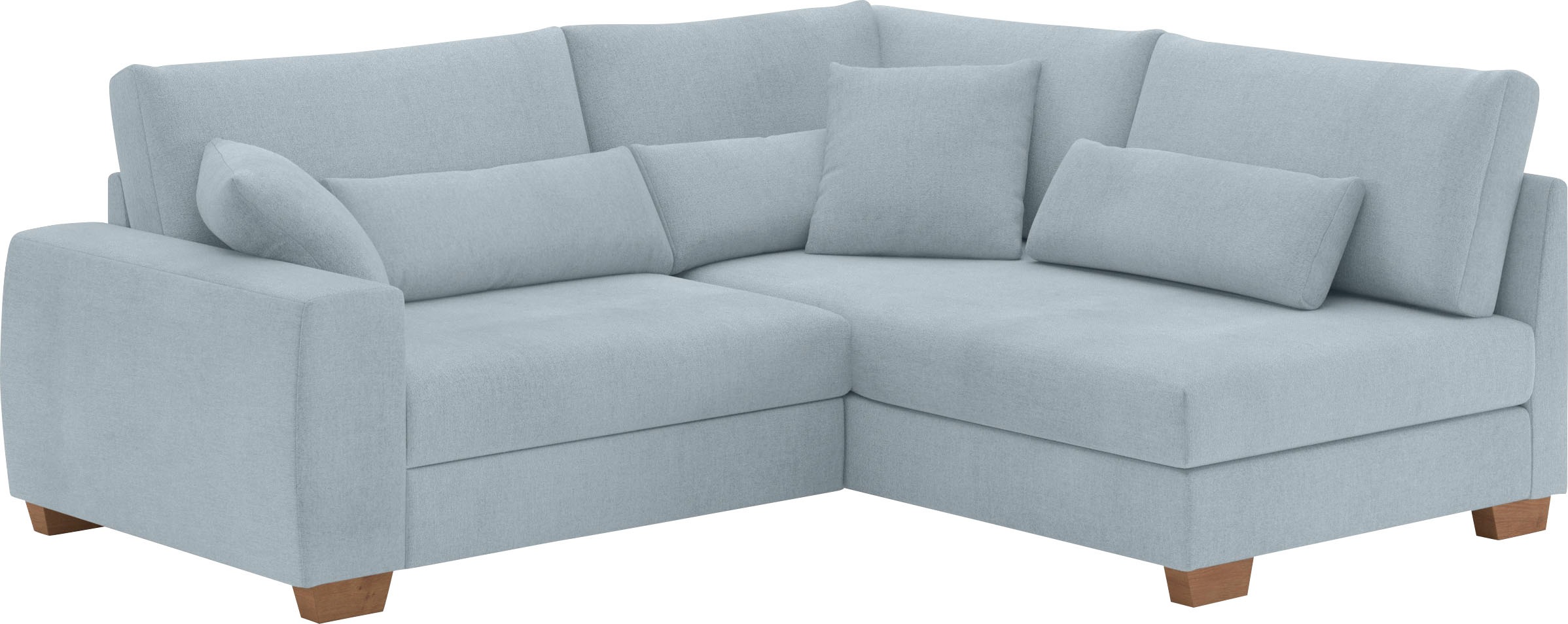 Mr. Couch Ecksofa »Hilla L-Form« Mit Federkern, wahlweise mit Bettfunktion günstig online kaufen