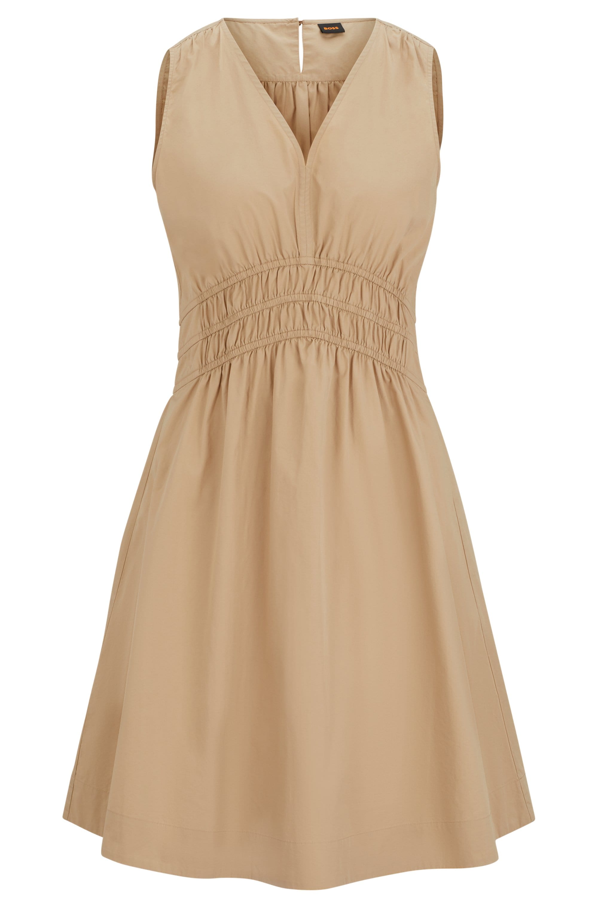 BOSS ORANGE A-Linien-Kleid »C_Dizzi_3 Premium Damenmode«, mit Raffungen