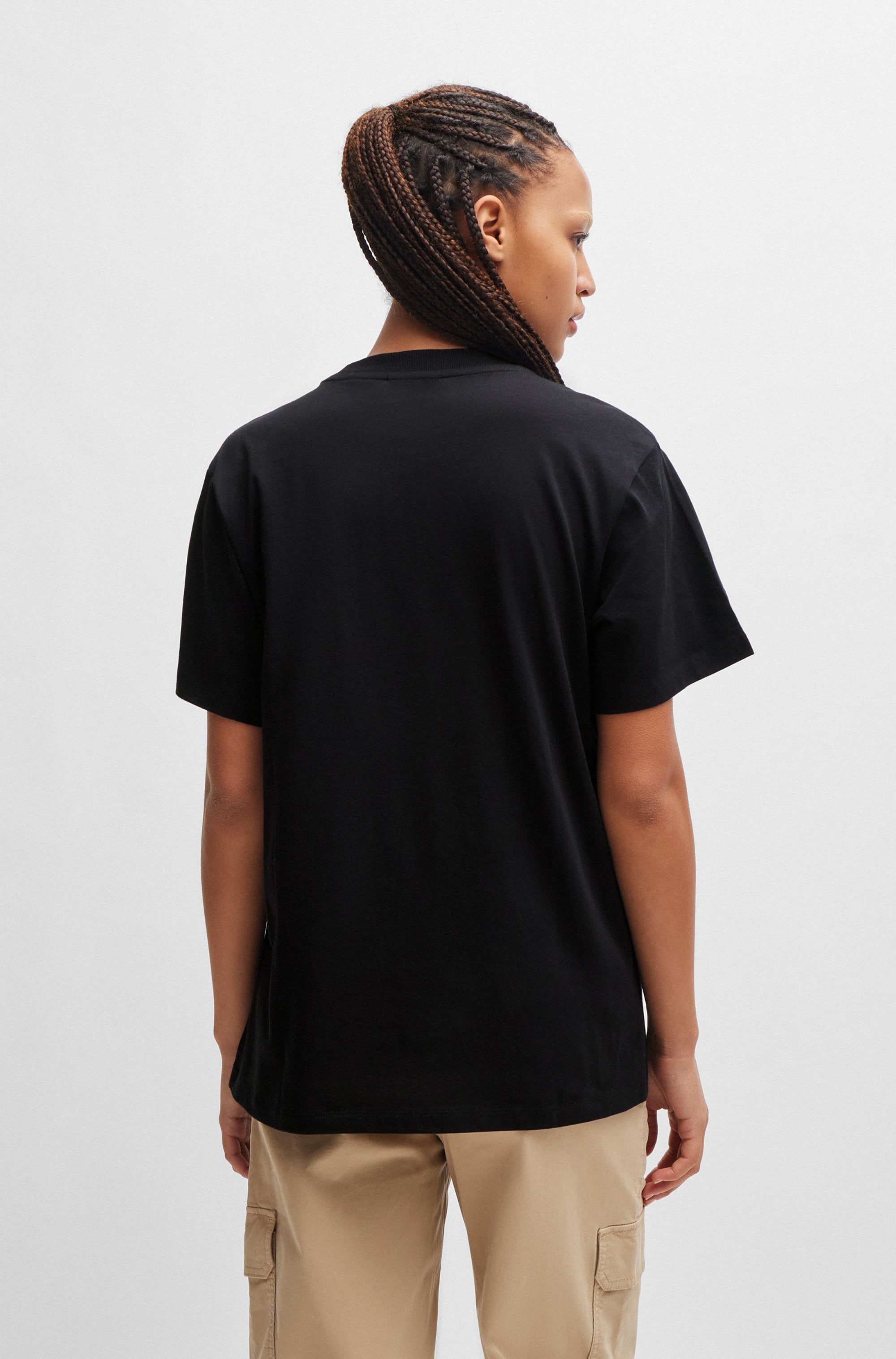 HUGO Blue T-Shirt »Vintage Tee« mit Logo-Badge