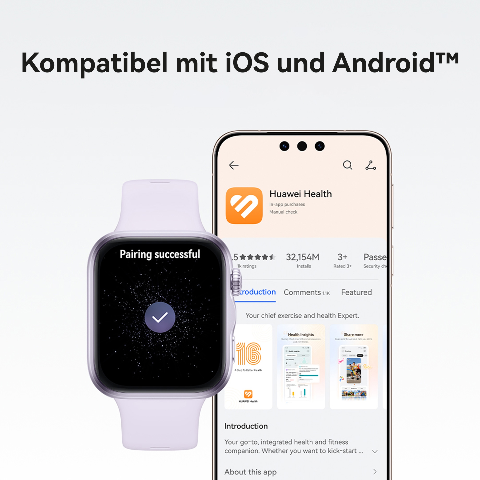 Huawei Smartwatch »SET: FreeBuds SE 4 ANC wireless In-Ear-Kopfhörer + Watch Fit 5«(/ 1,82 ″)