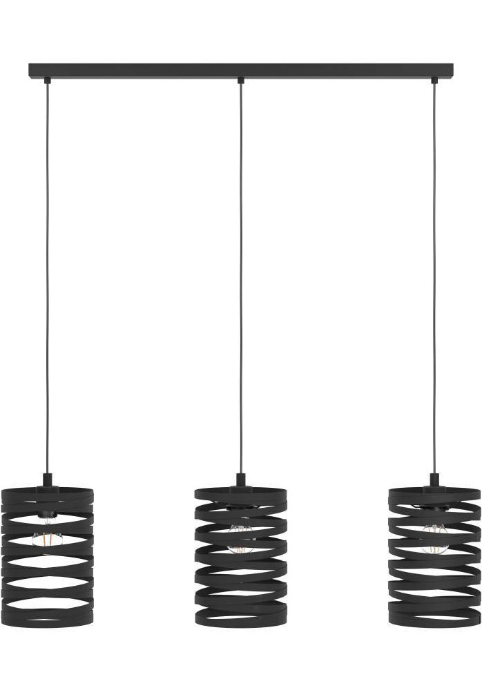 EGLO Hängeleuchte »CREMELLA Pendellampe, Stahl, IP20, E27, Esszimmerlampe, Vintage, Lampe«, 3 flammig, Leuchtmittel E27 | ohne Leuchtmittel, Elegante Hängelampe für Esszimmer, Küche oder Wohnzimmer
