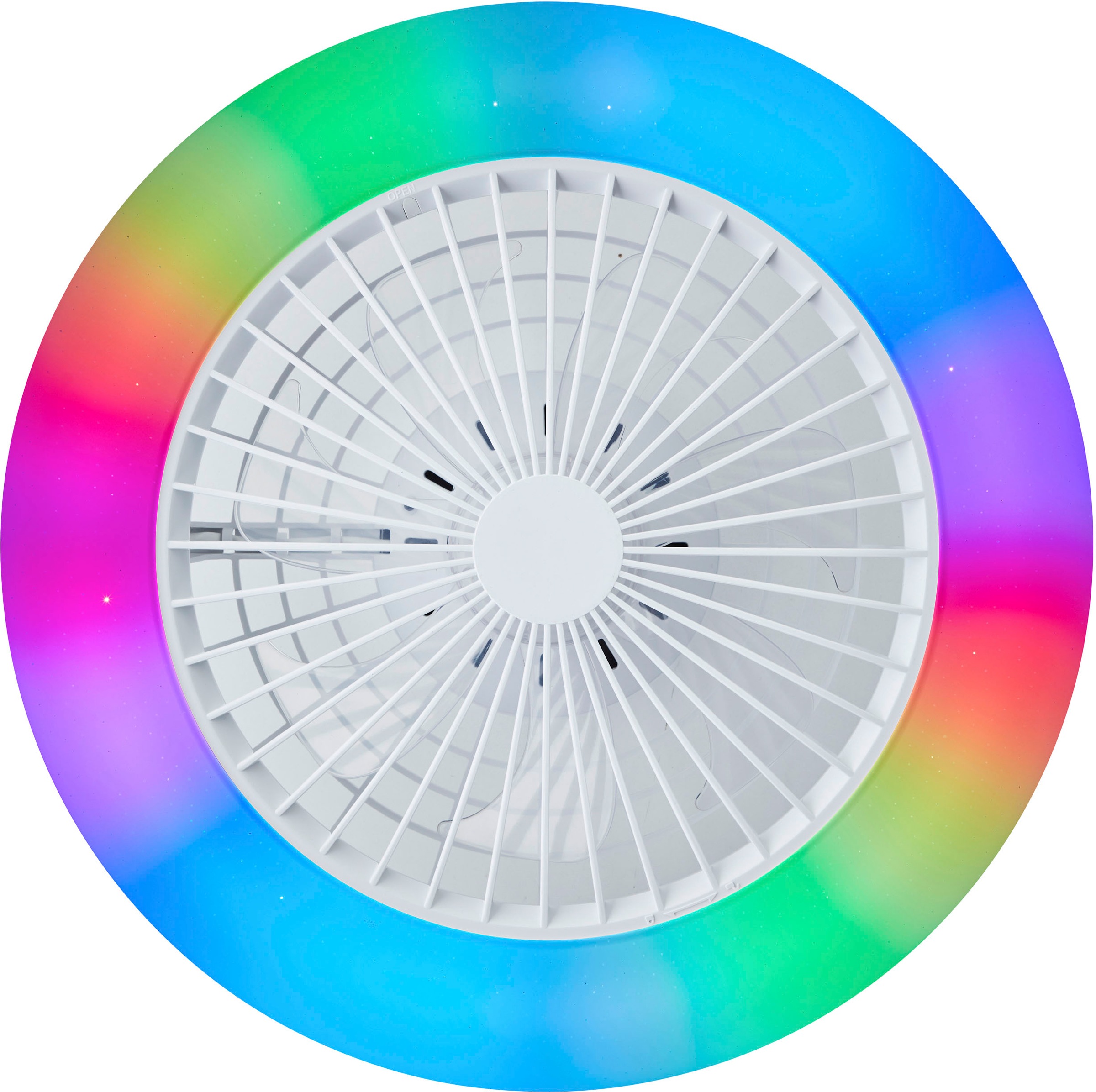 Brilliant LED Deckenleuchte »Salerno«, LED Leuchte, Ventilator, digitales RGB, 49 cm, 4700 lm, 3000-6500 K