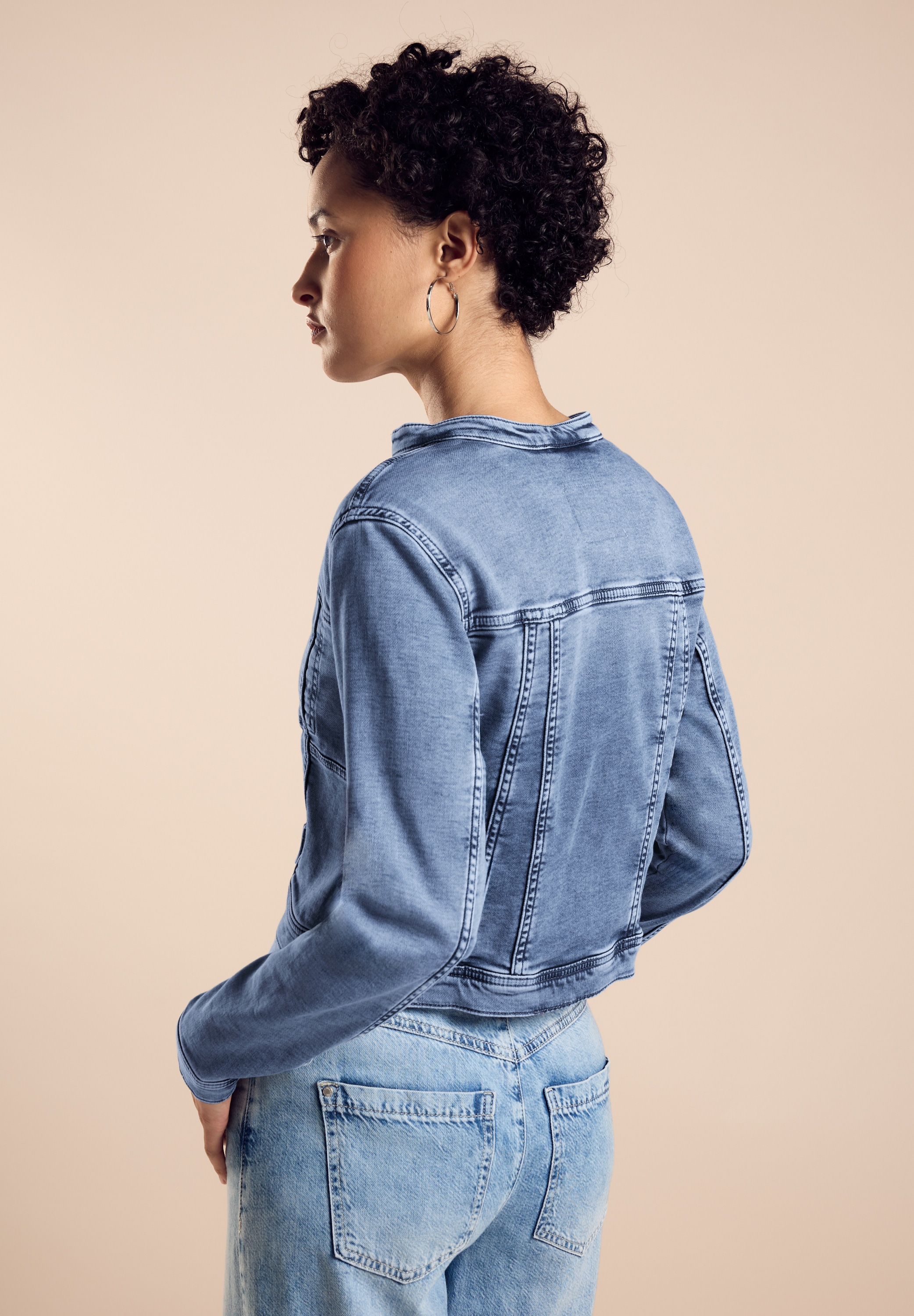 STREET ONE Jeansblazer, kurz und mit Brusttaschen