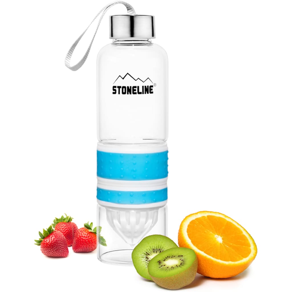 STONELINE Trinkflasche, (Set, 1 tlg.), herausnehmbarer Saftpressen-Aufsatz, 0,55 L