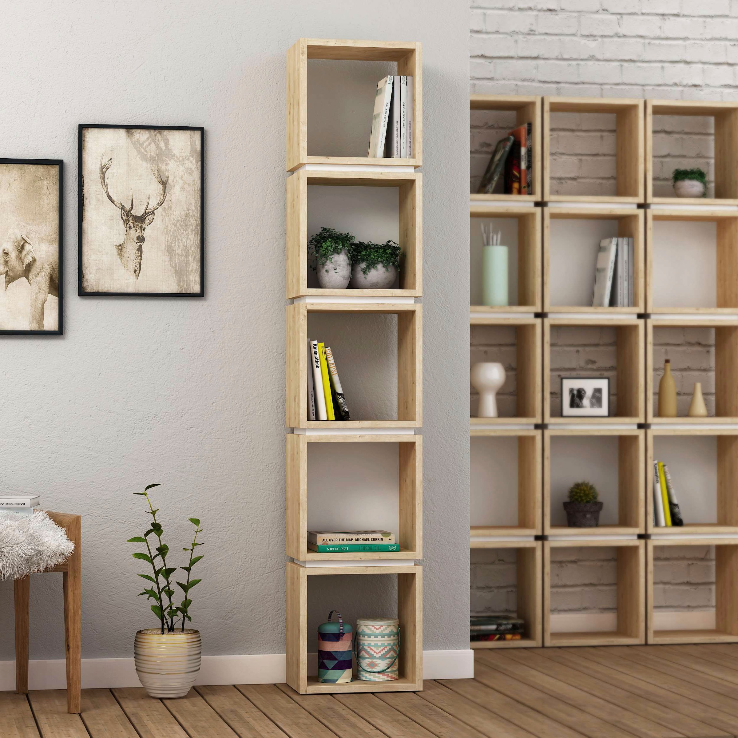 Decortie Bücherregal »Multi Bücherregal«, (Packung), Leichte Montage, Lagerung, Platzsparend