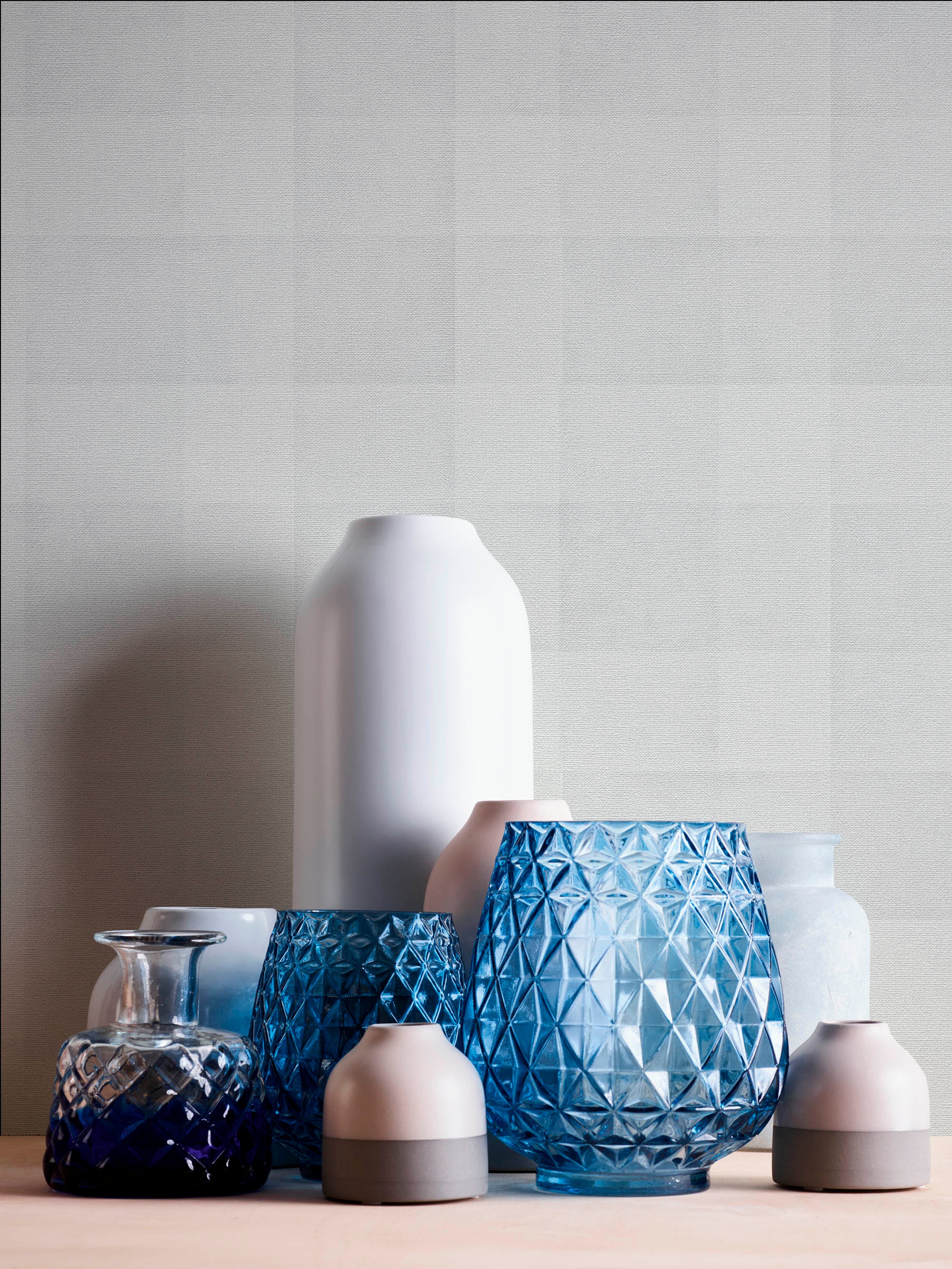 A.S. Création Vliestapete »Natural Living Karotapete«, matt-gemustert-neutral, Tapete Kariert Vlies Vlies Wand Tapeten Wohnzimmer Schlafzimmer Küche