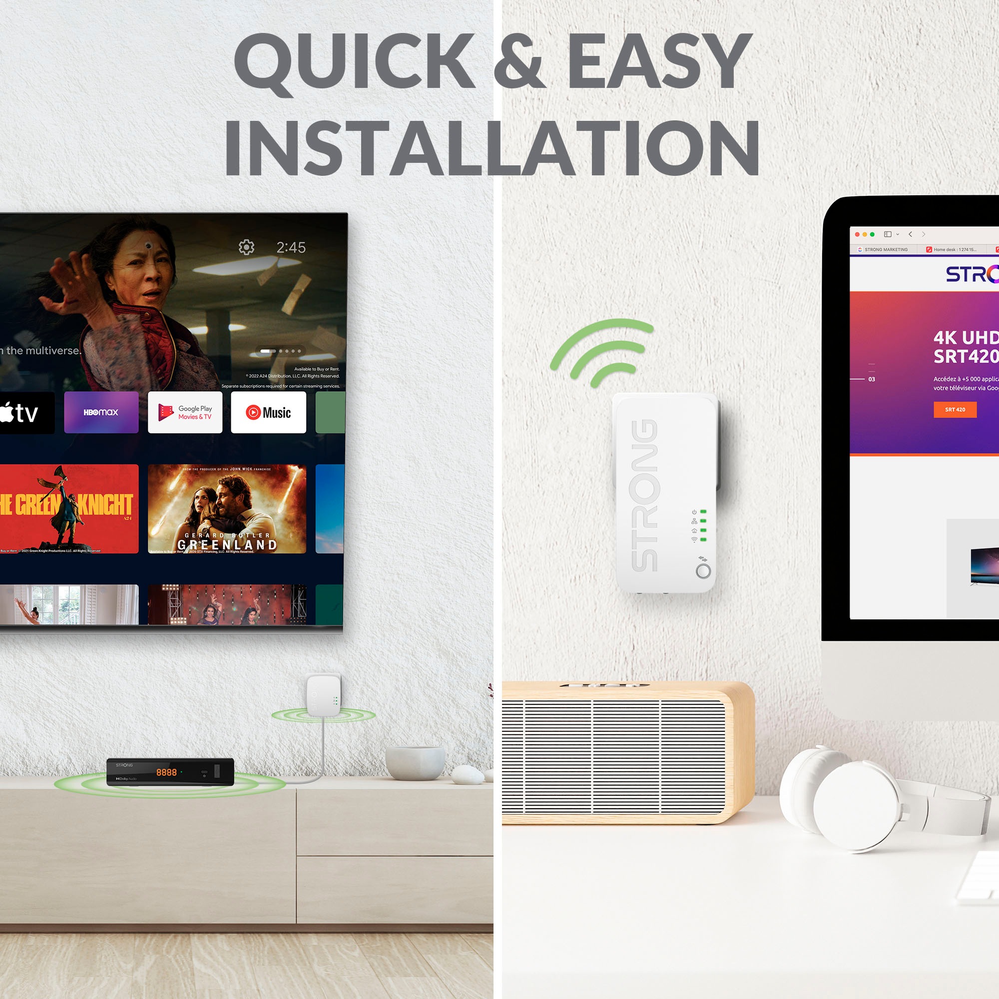 Strong Reichweitenverstärker »Powerline MINI WiFi 1000 Mbit/s Set (2 Einheiten)«, (2 St.)
