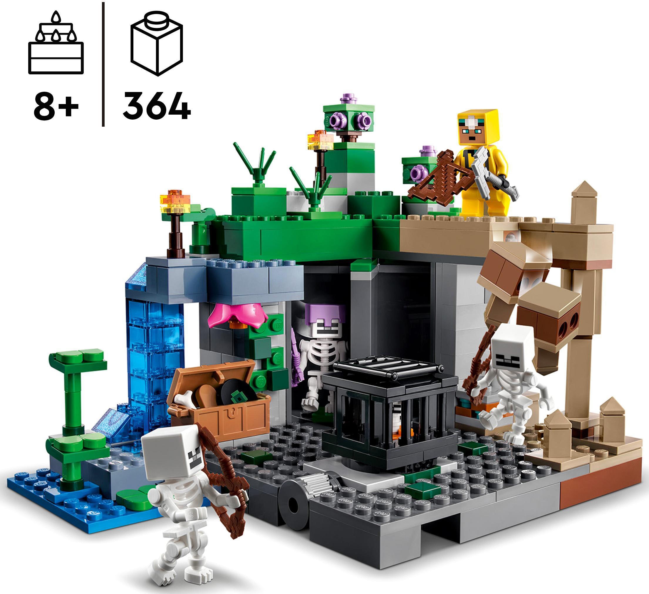 LEGO® Konstruktionsspielsteine »Das Skelettverlies (21189), LEGO® Minecraft«, (364 St.), Made in Europe