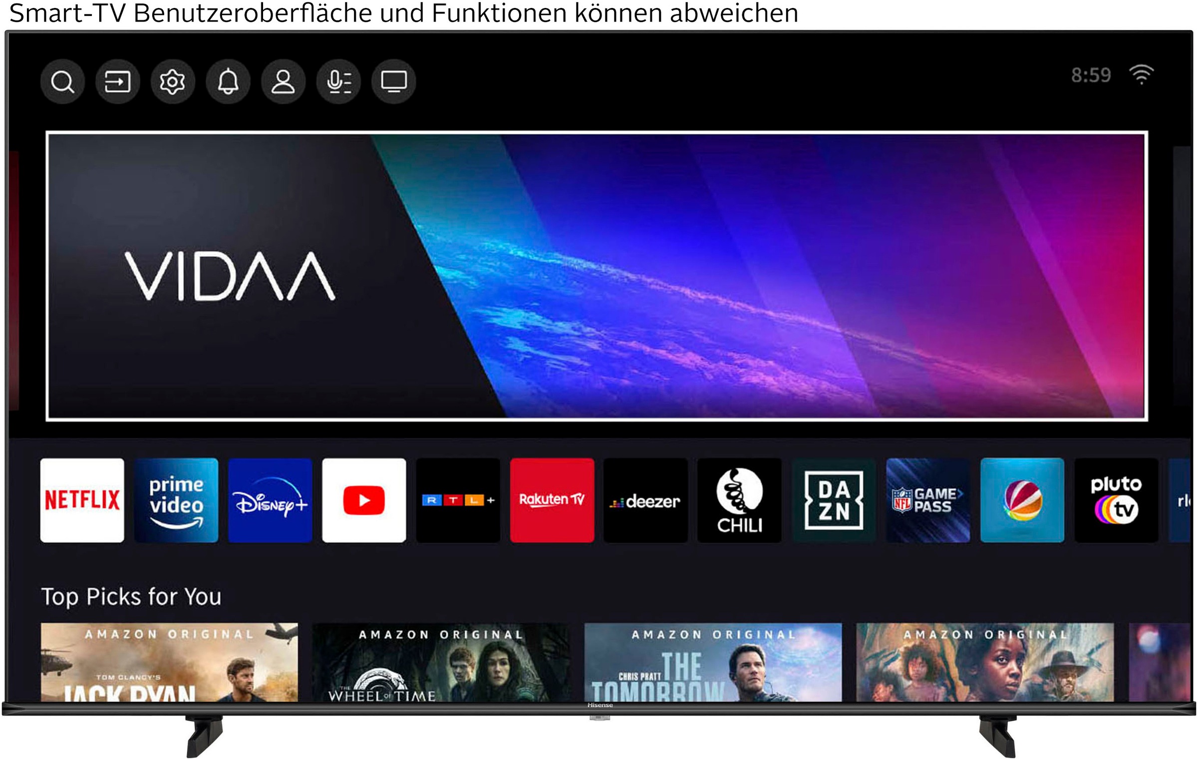 Hisense QLED-Fernseher »75E77Q«, 4K Ultra HD, Smart-TV, 4K UHD QLED