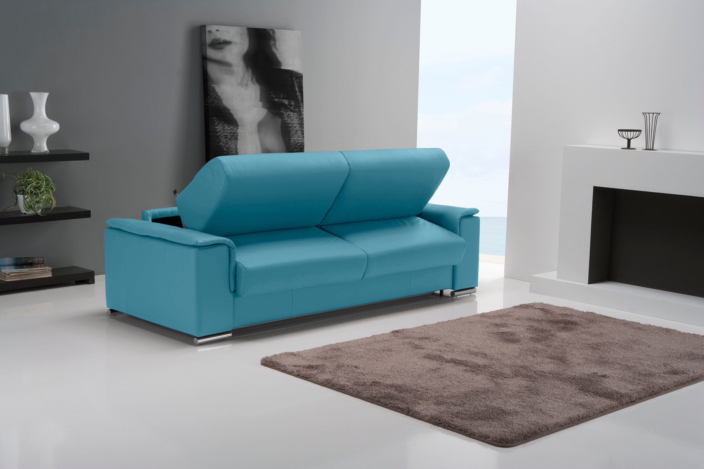 Egoitaliano Schlafsofa »Cecilia, modern & elegant, erstklassiger Sitzkomfort, Dauerschläfer«, inkl. Matratze und hochwertigem Metallbettrahmen, toller Schlafkomfort