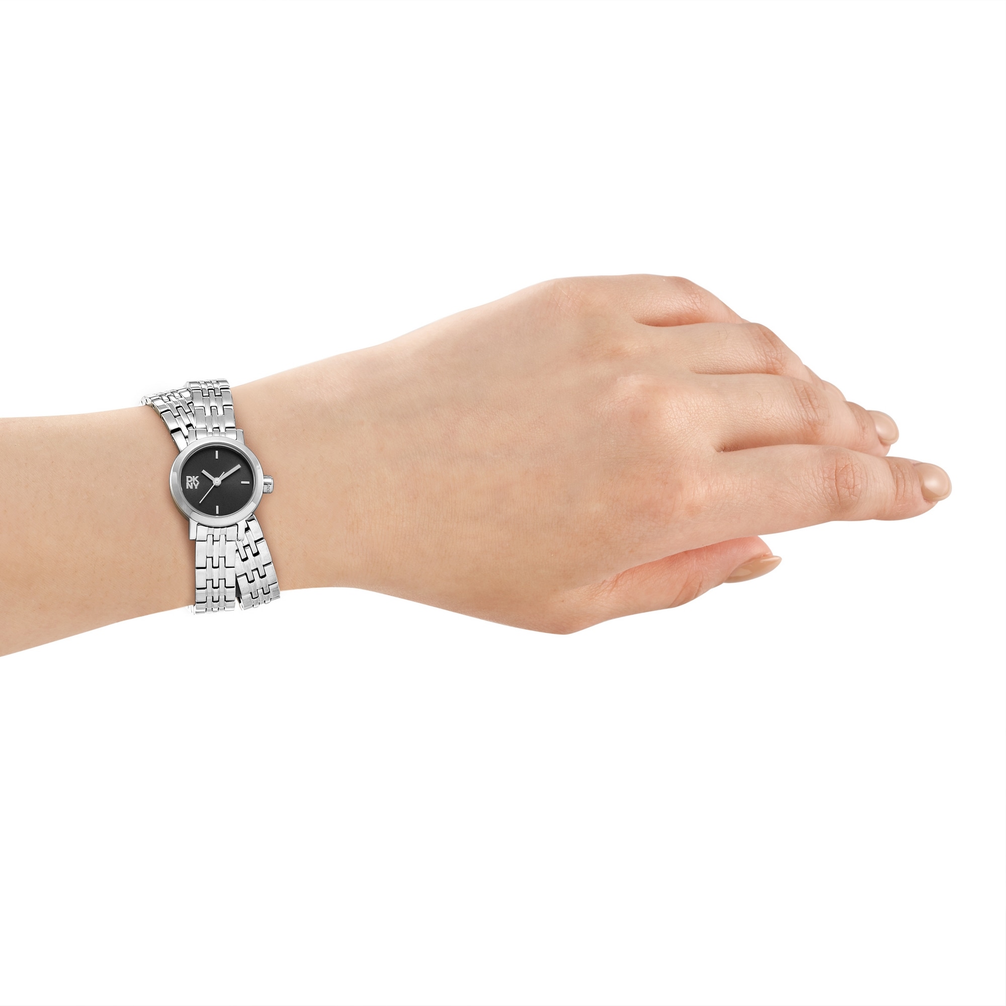 DKNY Quarzuhr »Mini Watch« Armbanduhr, Damenuhr, Edelstahlarmband, analog