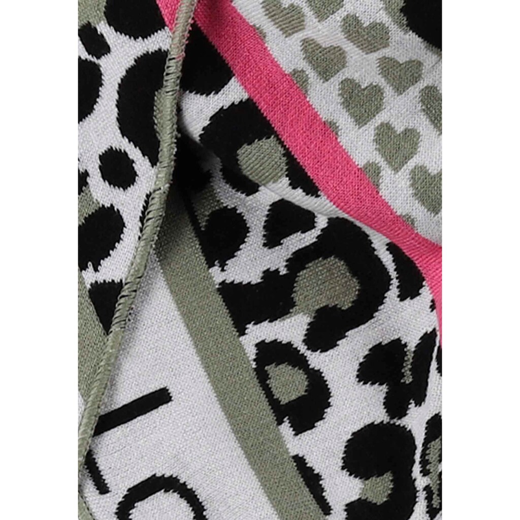 Zwillingsherz Dreieckstuch Mit Schriftzug Und Leomuster QUELLE Zwillingsherz Dreieckstuch Mit Schriftzug Und Leomuster QUELLE