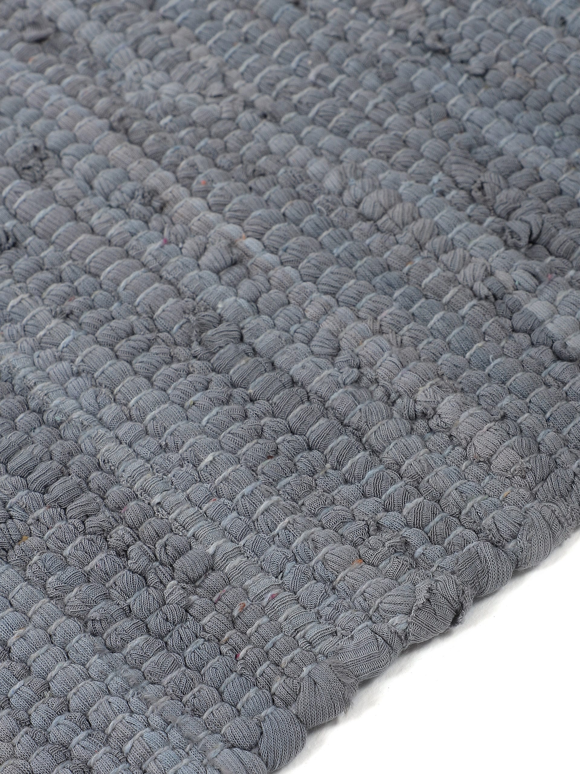 carpetfine Teppich »Kelim Chindi uni«, rechteckig, 5 mm Höhe, Wendeteppich, reine Baumwolle, handgewebt, Uni-Farben, mit Fransen
