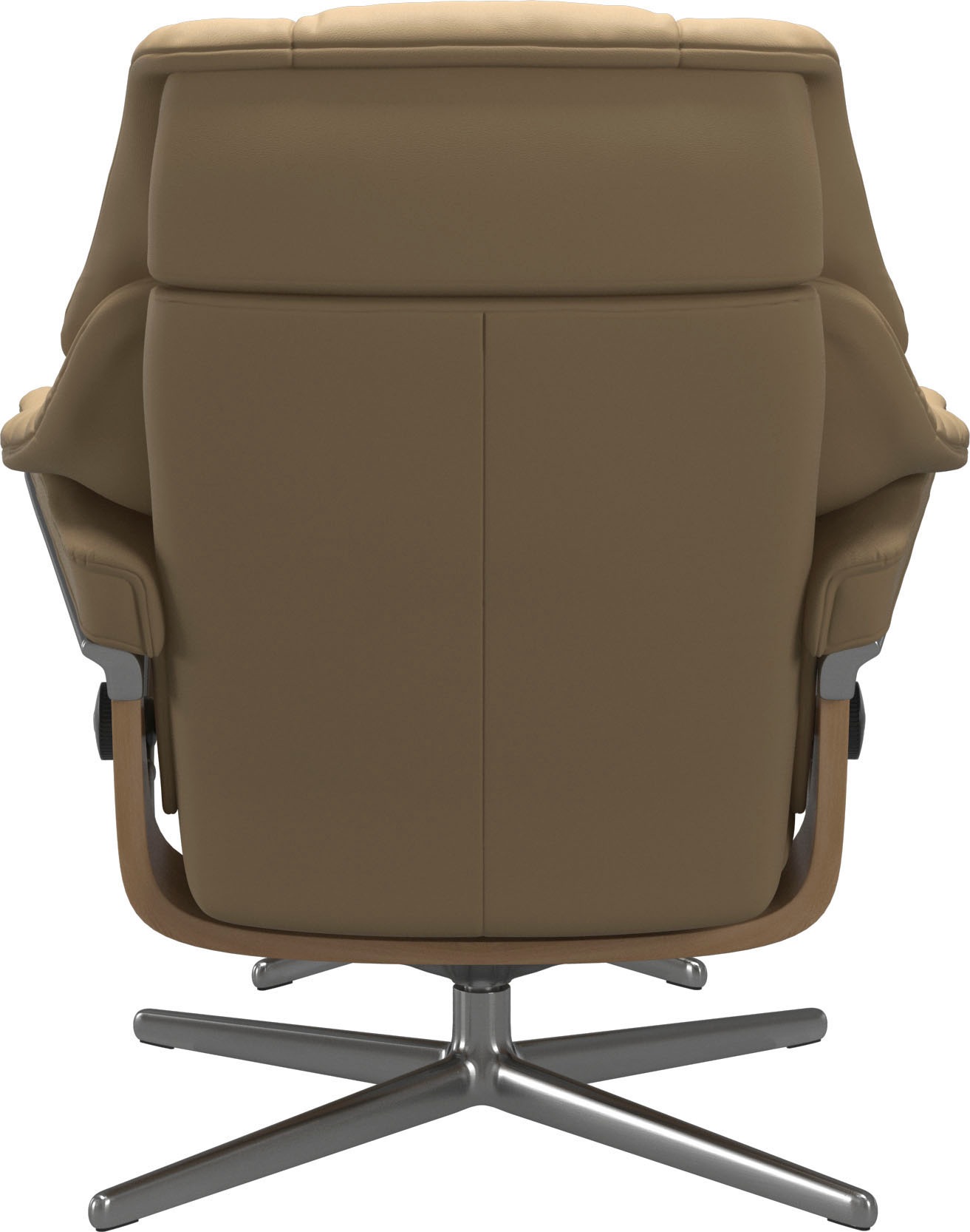 Stressless® Relaxsessel »Reno«, (Set, Relaxsessel mit Hocker), mit Hocker, mit Cross Base, Größe S, M & L, Holzakzent Eiche