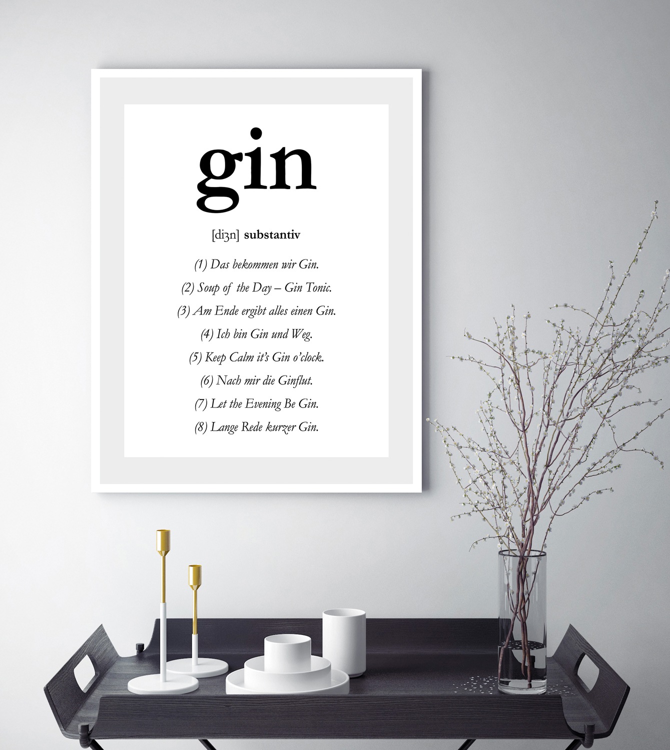 queence Bild »gin«, Sprüche & Texte, Spruch, gerahmt günstig online kaufen