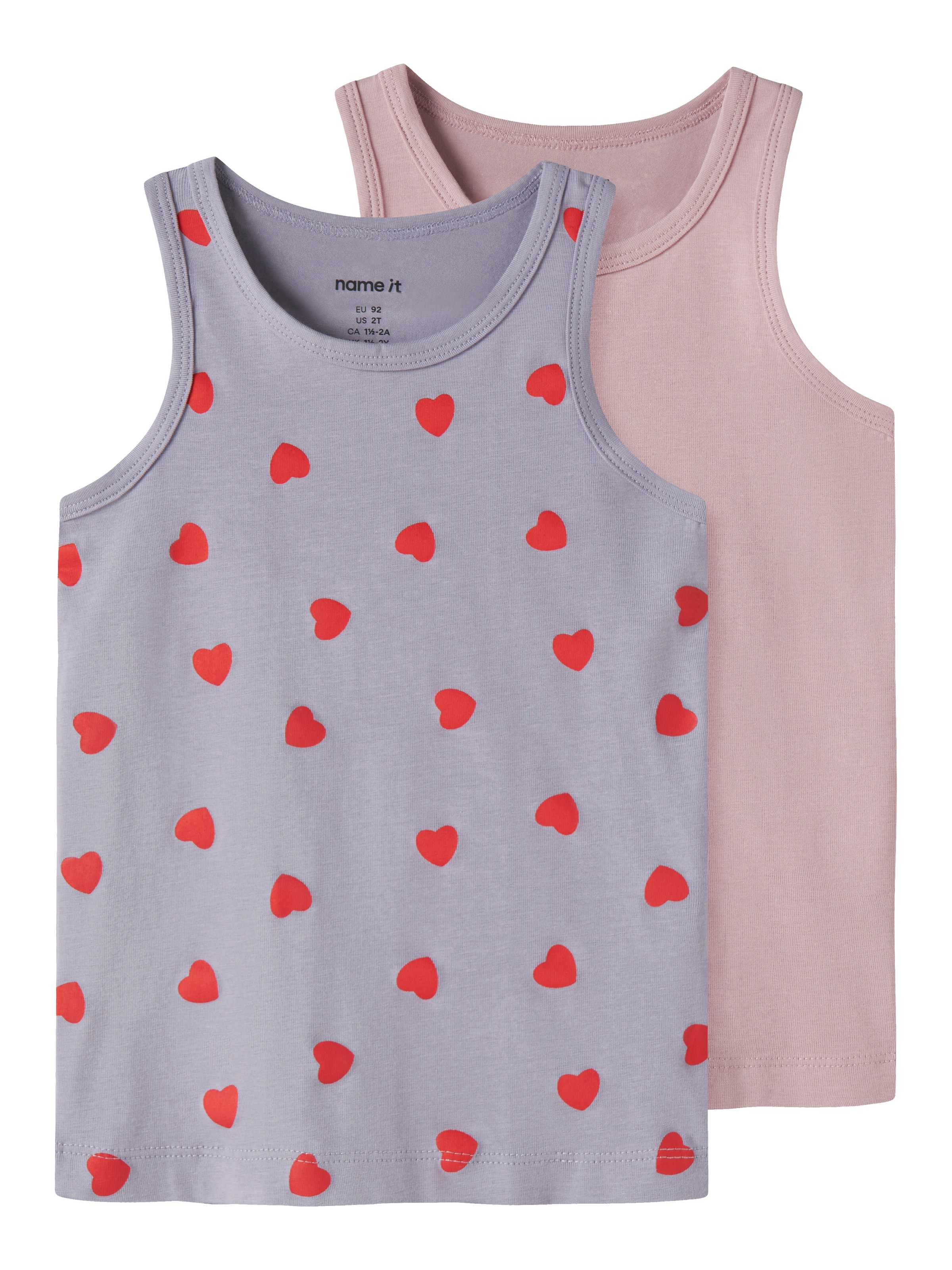Name It Unterhemd »NMFTANK TOP 2P LAVENDER HEARTS NOOS« Packung, 2 Stk.