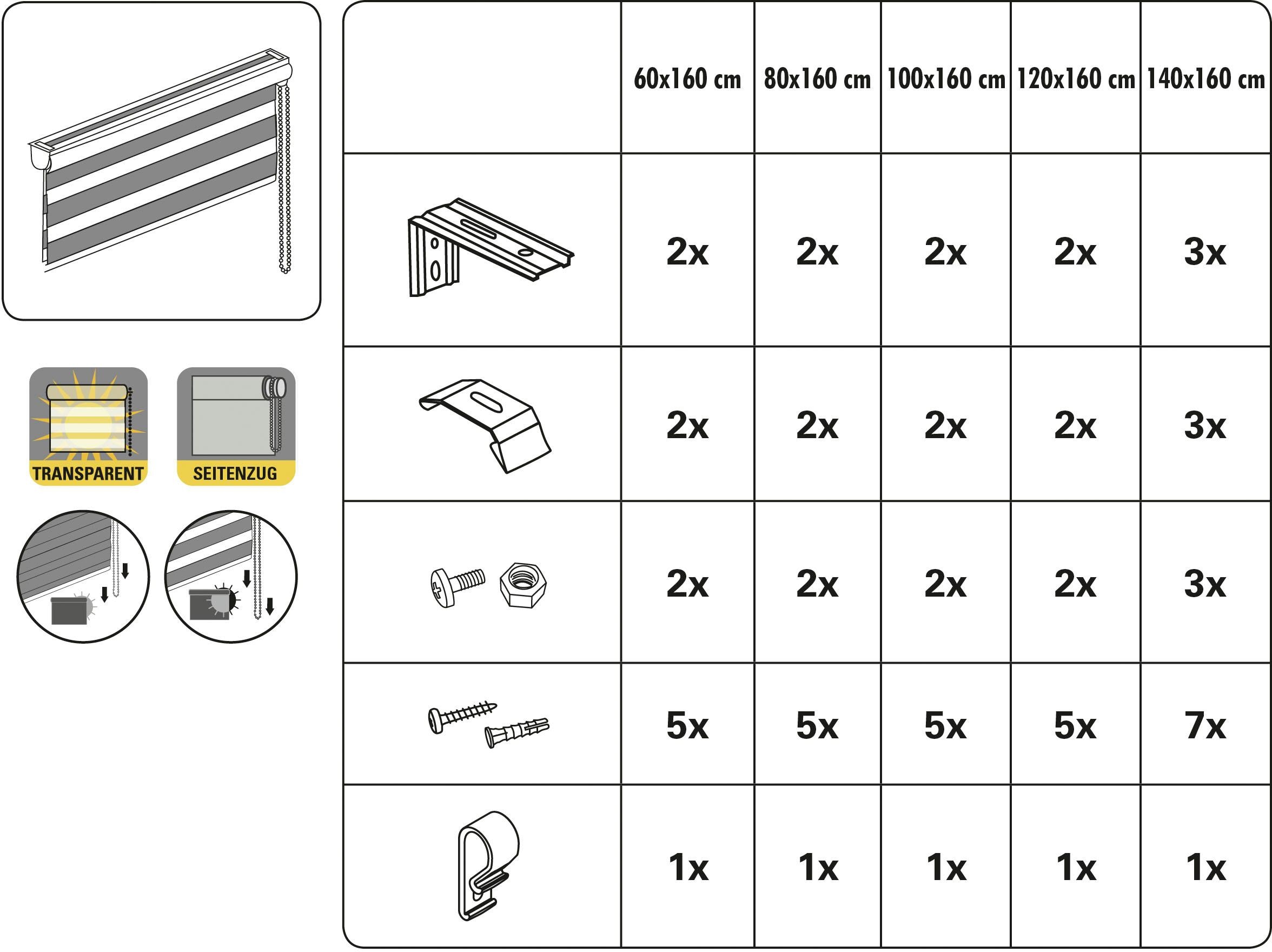 GARDINIA Doppelrollo »Doppelrollo mit Aluminiumkassette«, Lichtschutz, Hochwertige  Optik und Staubschutz bequem und schnell bestellen