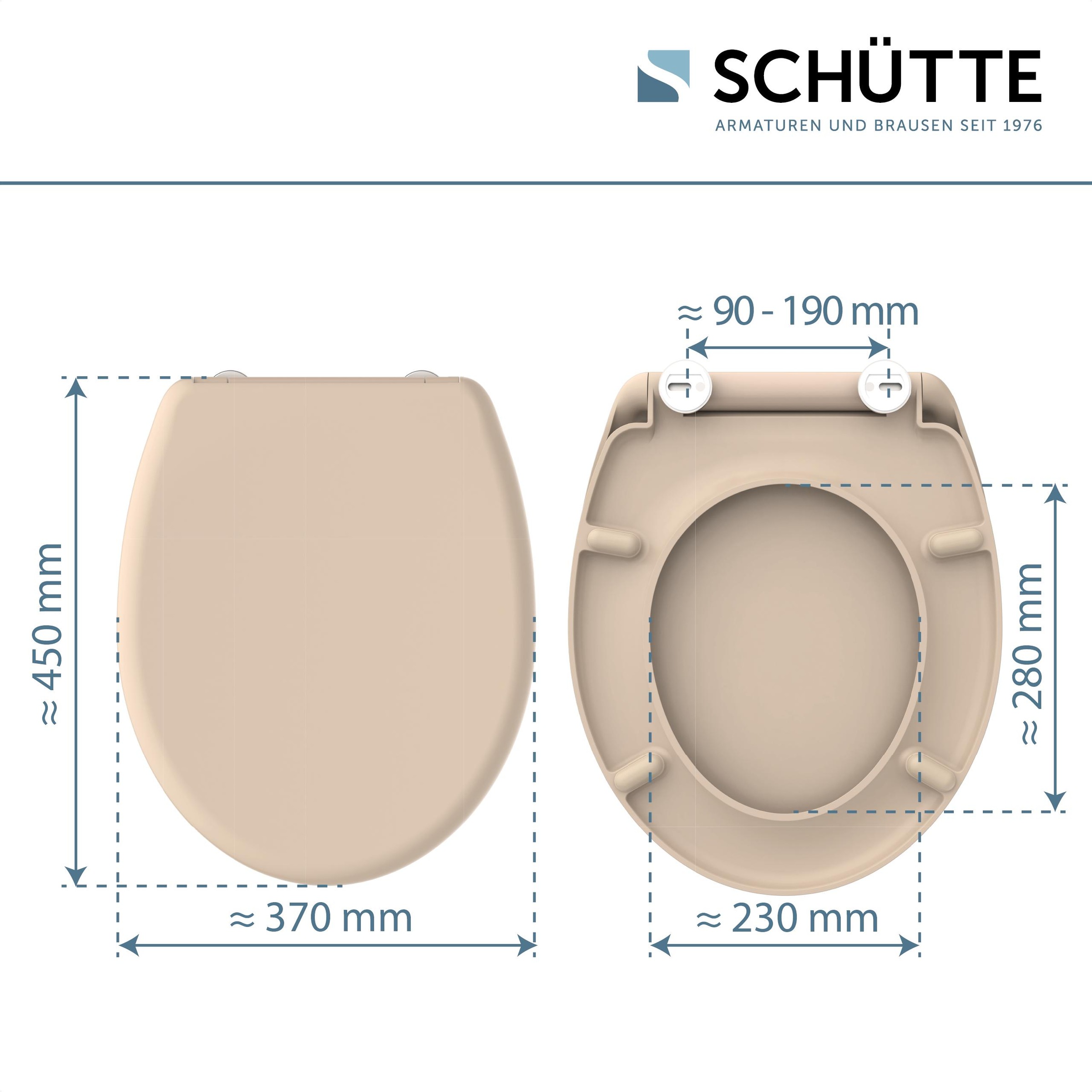 Schütte WC-Sitz, mit Absenkautomatik und Schnellverschlusstechnik