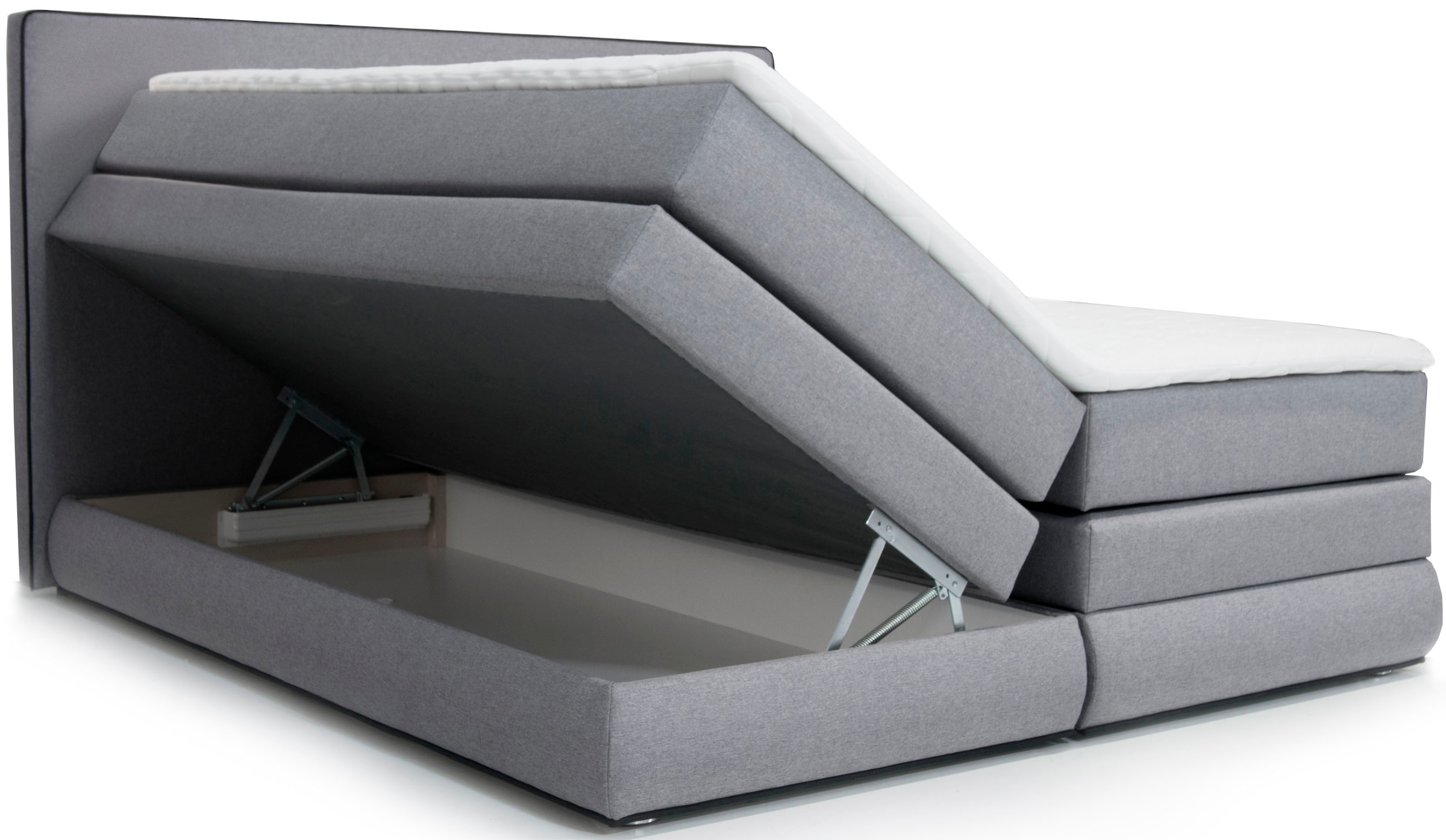 COLLECTION AB Boxspringbett »Ninoni«, inkl. Bettkasten, Topper und wahlweise mit LED-Beleuchtung, Liegefläche 180 x 200 cm