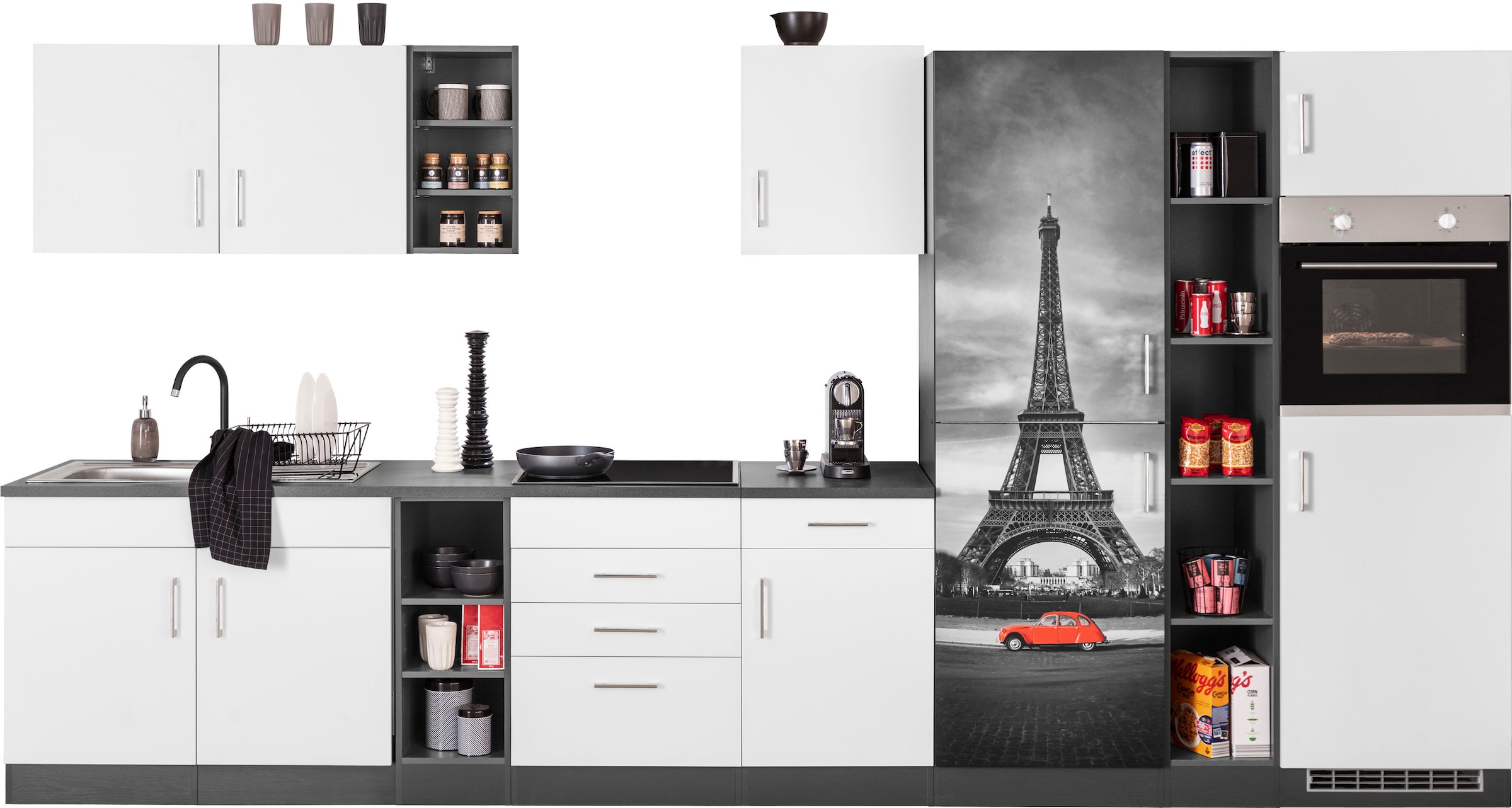 KOCHSTATION Küchenzeile »KS-Paris«, ohne E-Geräte, Breite 390 cm günstig online kaufen