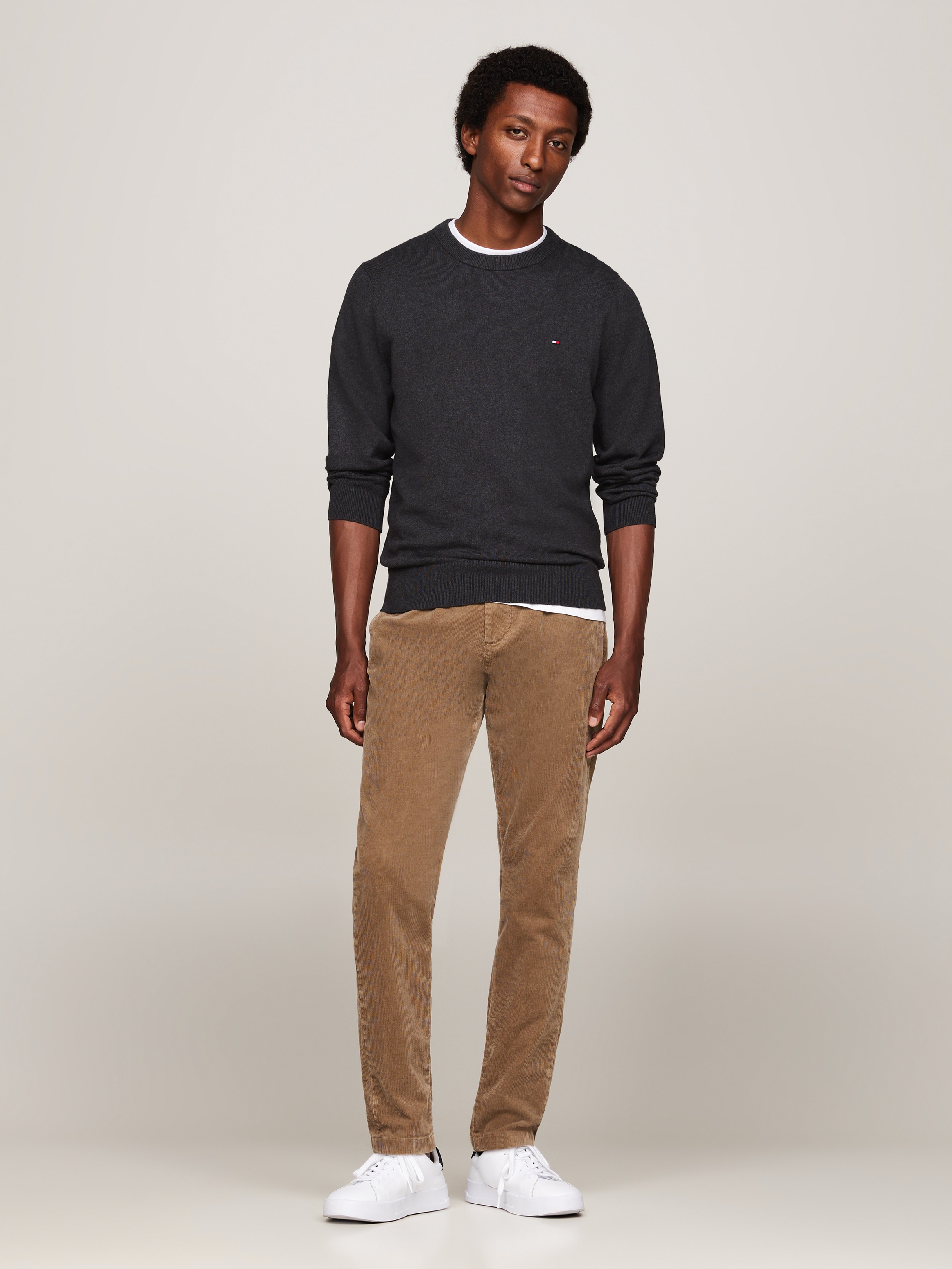 Tommy Hilfiger Rundhalspullover »PIMA ORG CTN CASHMERE CREW NECK«