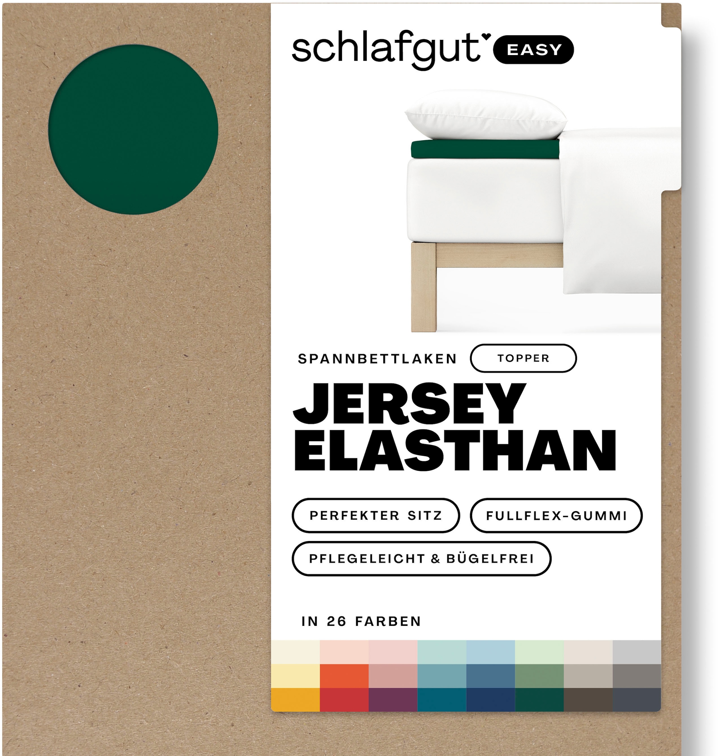 Schlafgut Spannbettlaken »EASY Jersey Elasthan Topper«, MADE IN GREEN by OEKO-TEX®