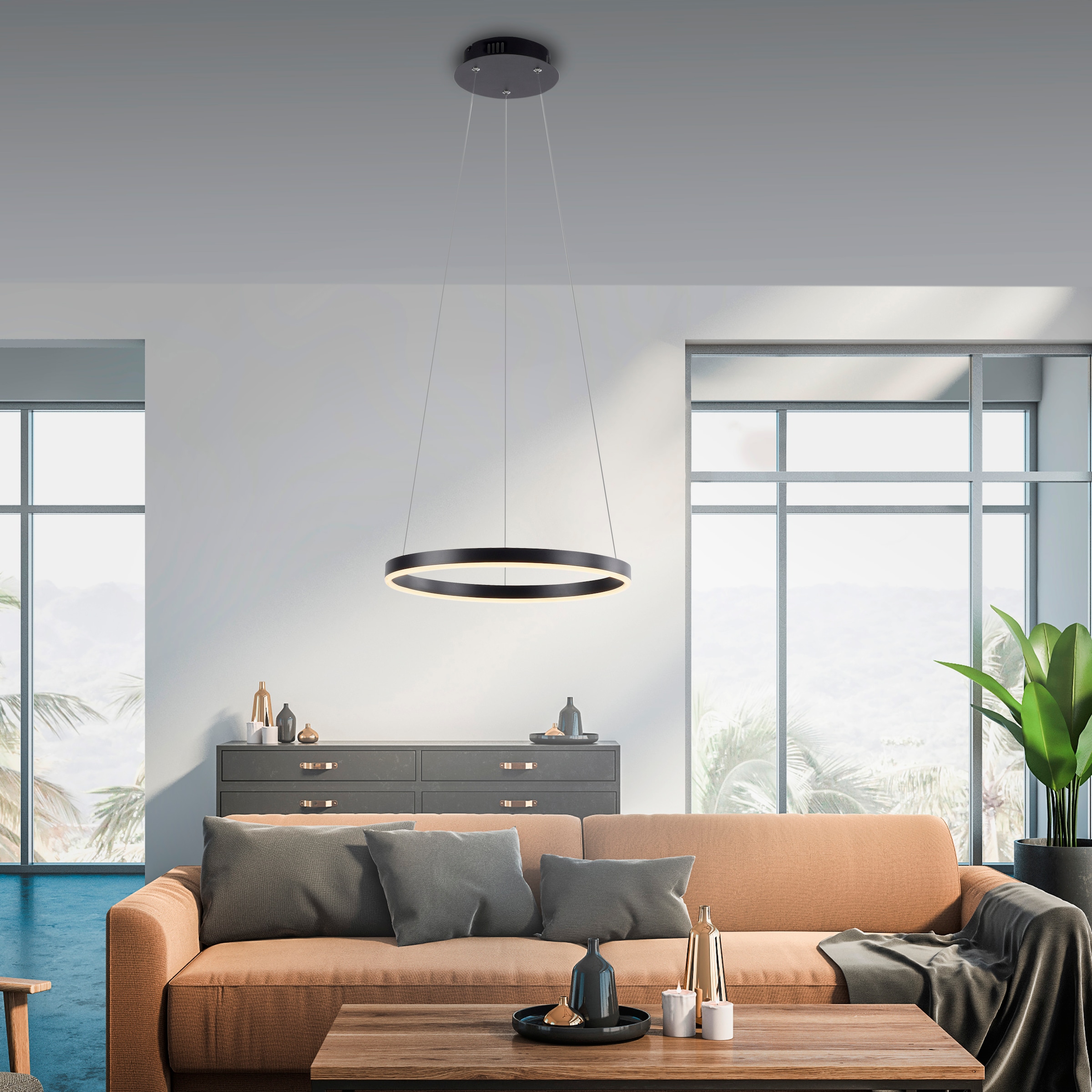 JUST LIGHT Pendelleuchte »RITUS«, 1 flammig, Leuchtmittel LED-Board | LED fest integriert, LED, dimmbar, Switchmo