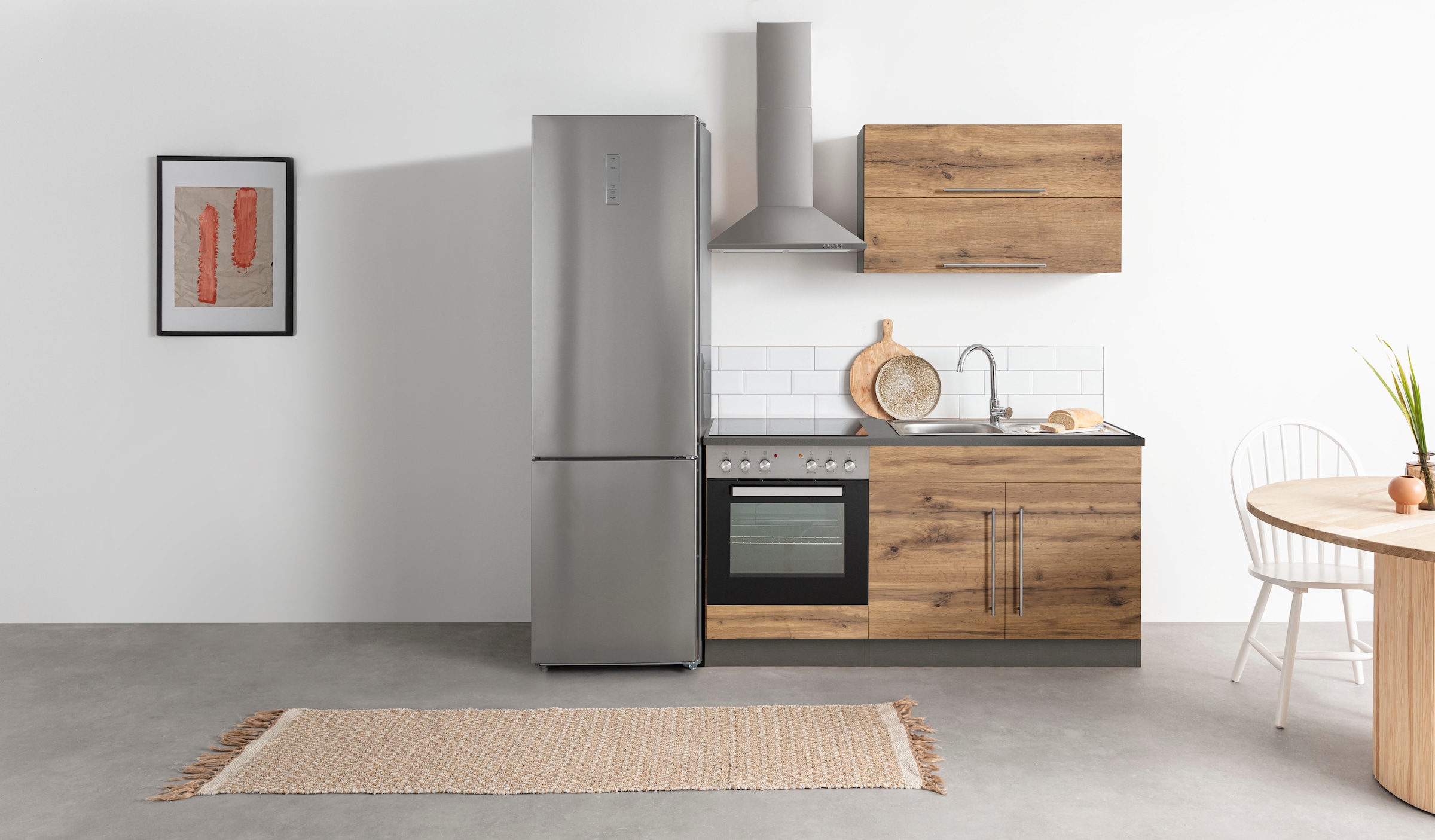 KOCHSTATION Küchenzeile »KS-Samos« Breite 160 cm, wahlweise mit E-Geräten u günstig online kaufen