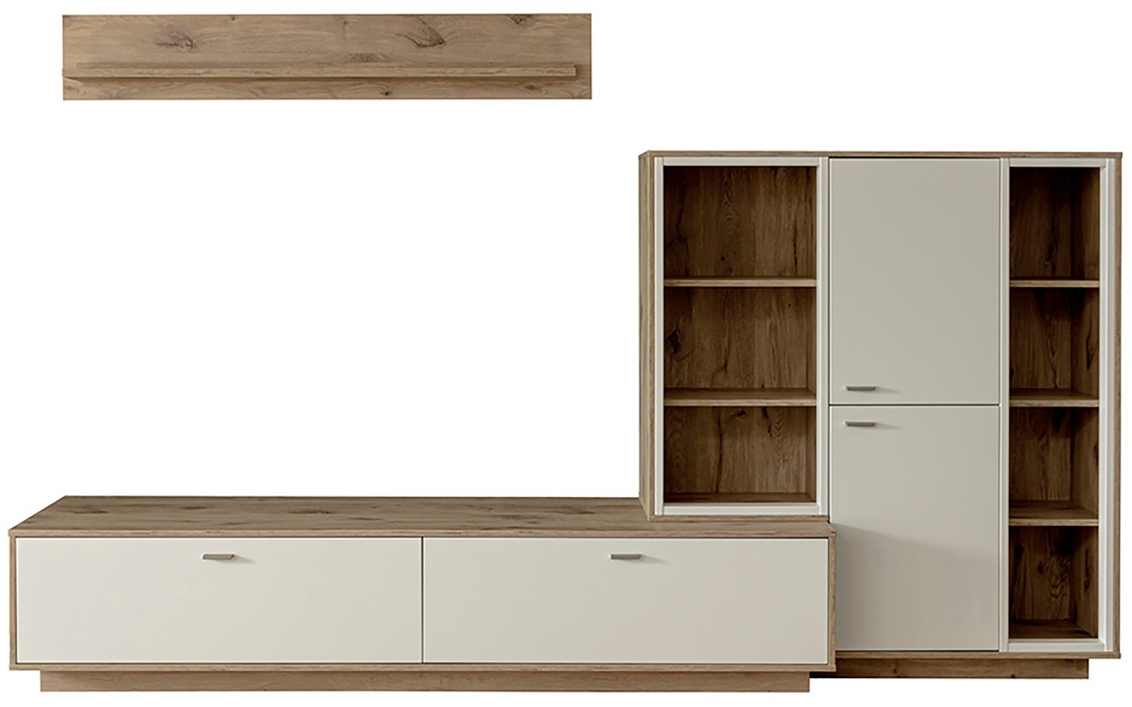 uno Wohnkombination  Santerno ¦ holzfarben ¦ Maße (cm): B: 287 H: 180 T: 50 günstig online kaufen